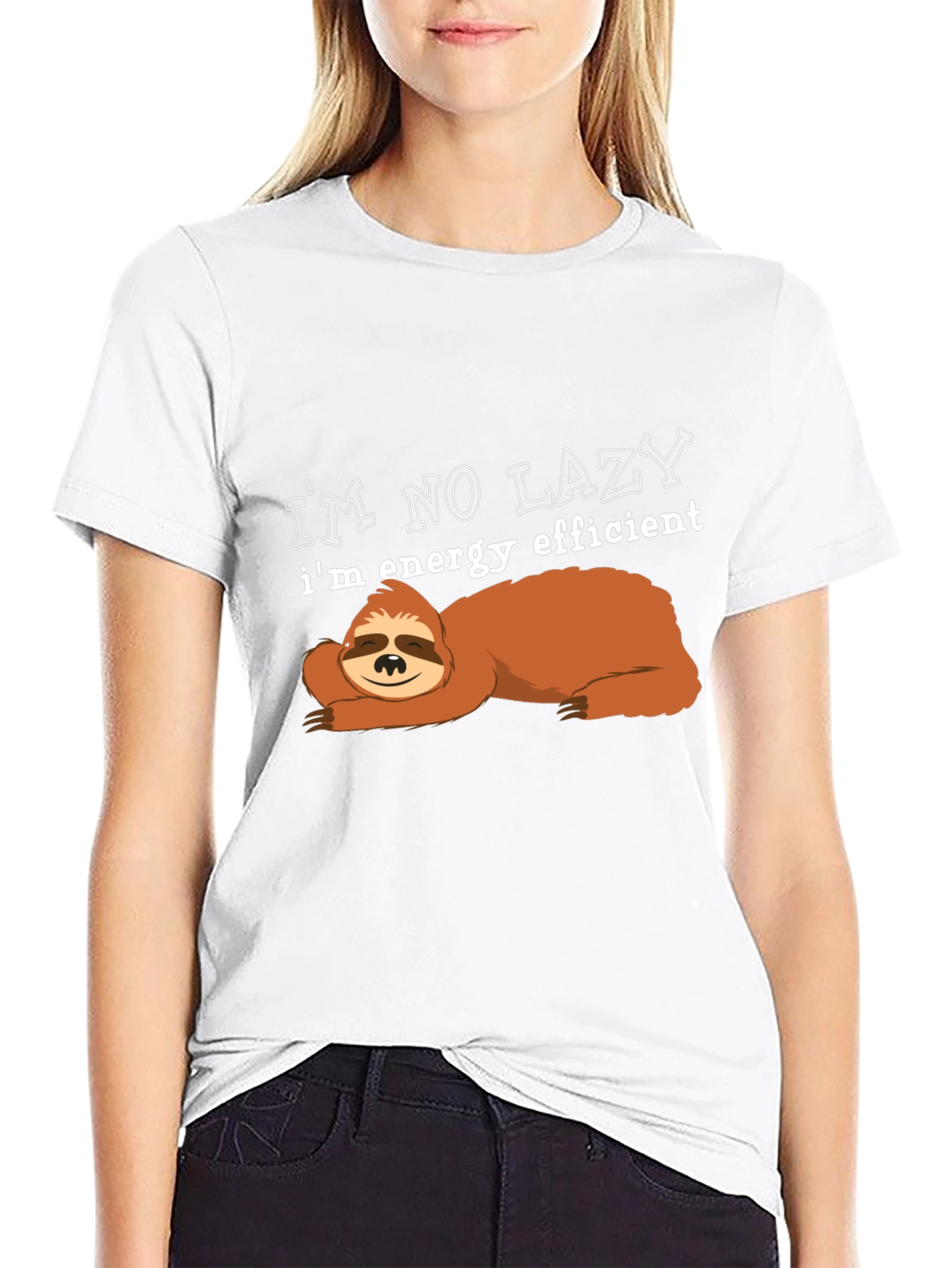Energy Efficient Sloth Graphic T-Shirt