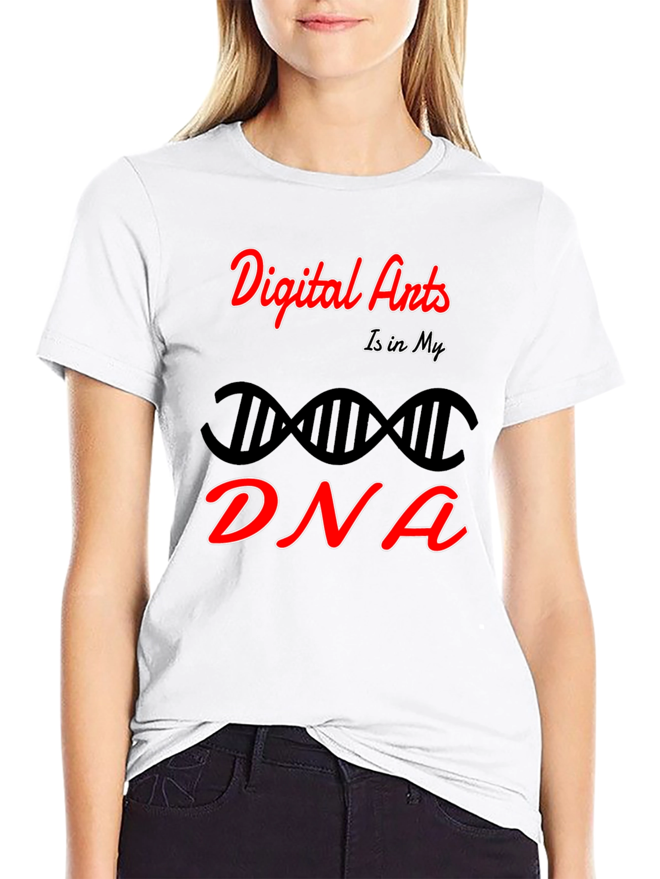 Digital Arts DNA Graphic T-Shirt - Black