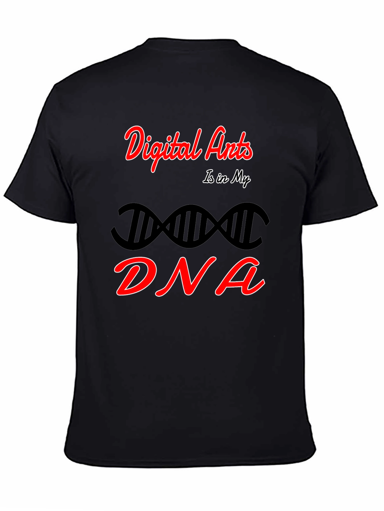 Digital Arts DNA Graphic T-Shirt - Black