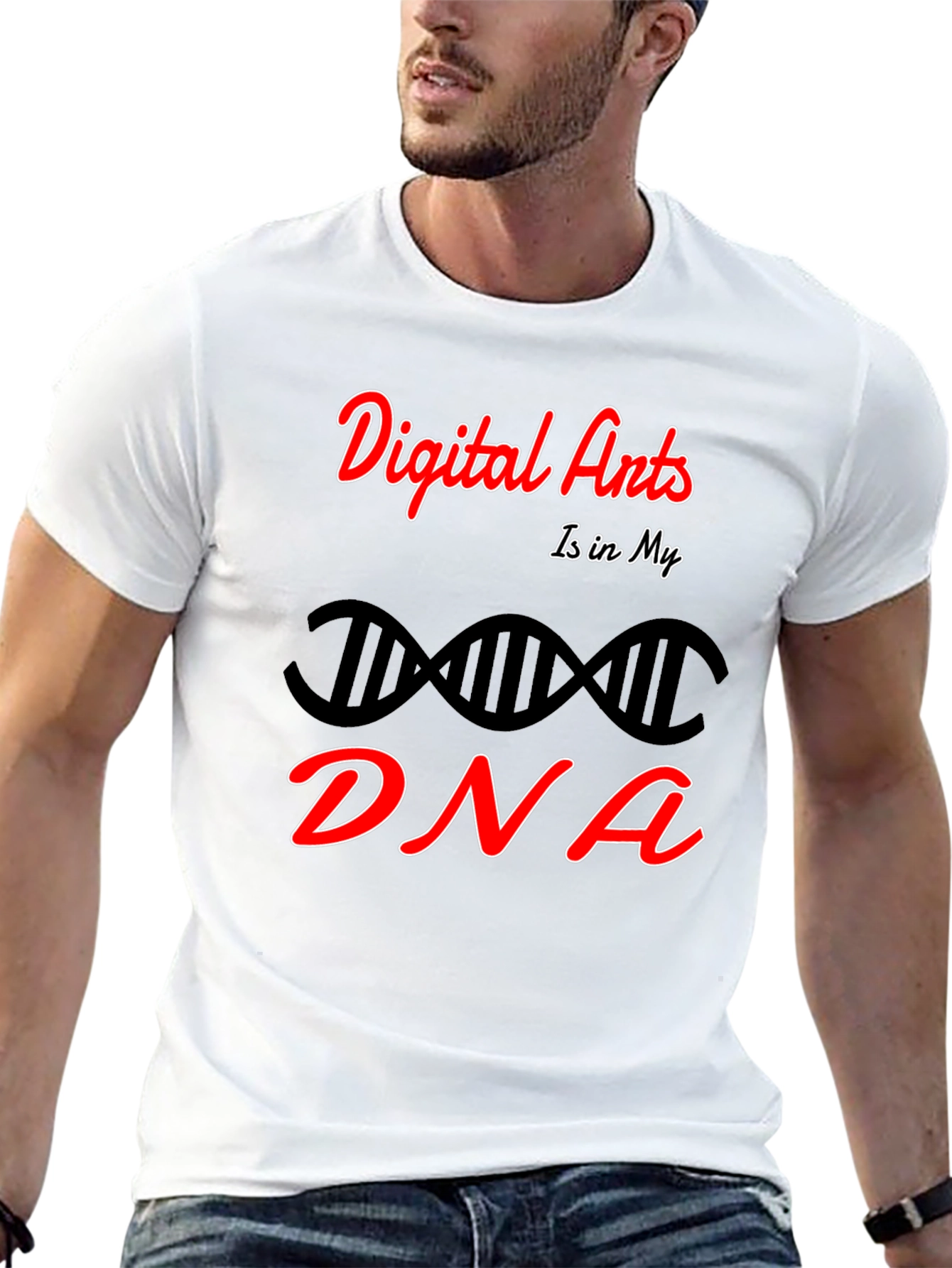 Digital Arts DNA Graphic T-Shirt - Black