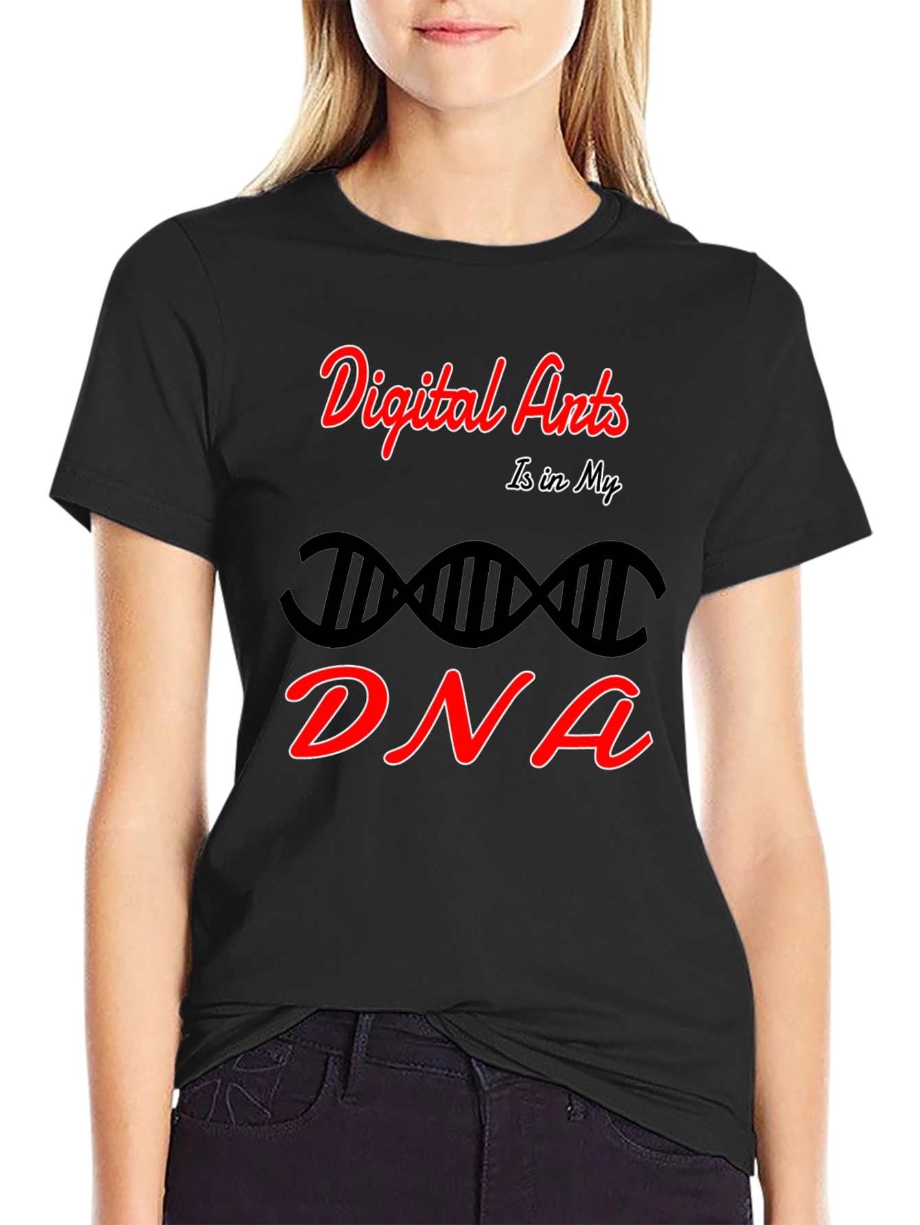 Digital Arts DNA Graphic T-Shirt - Black