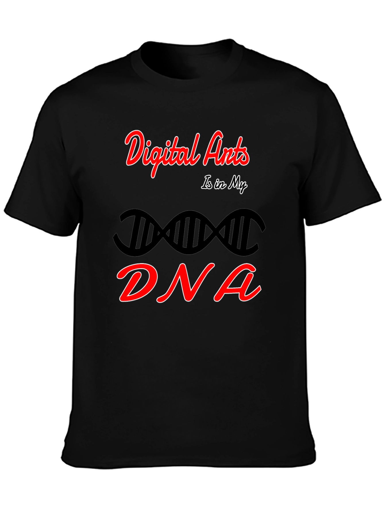 Digital Arts DNA Graphic T-Shirt - Black