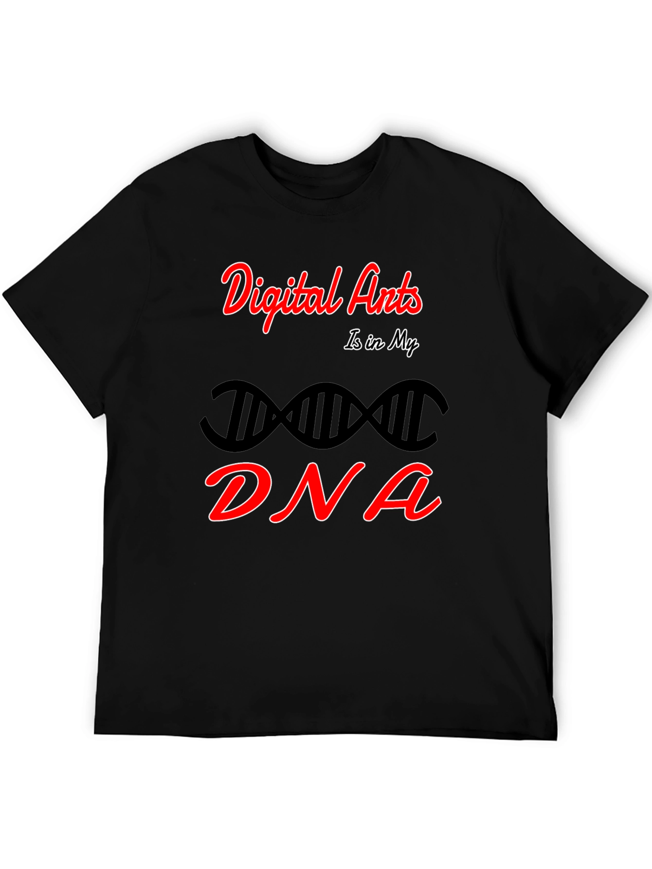 Digital Arts DNA Graphic T-Shirt - Black