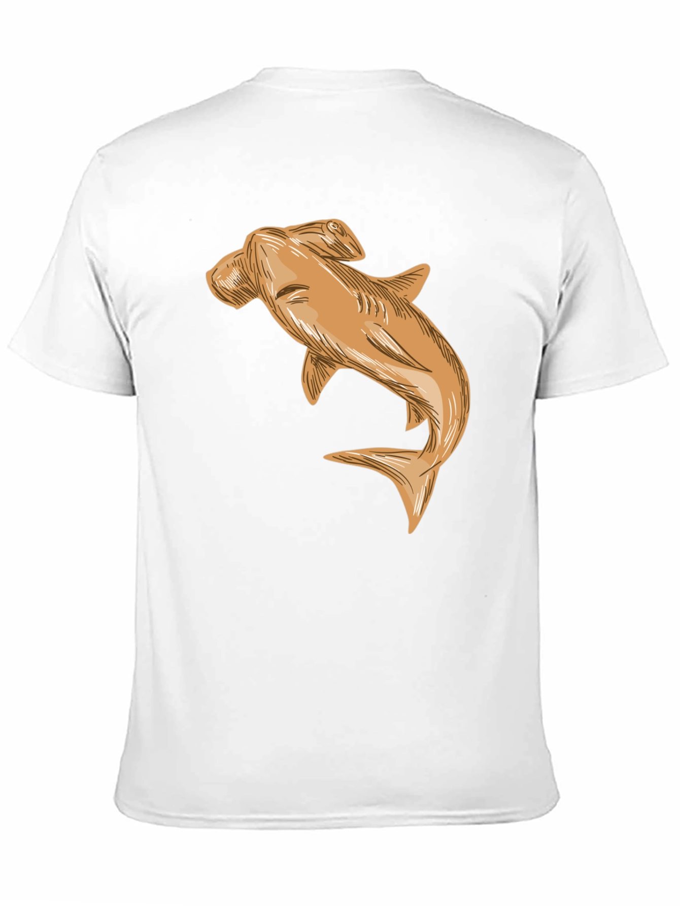 Hammerhead Shark Graphic Tee - Black Casual Cotton
