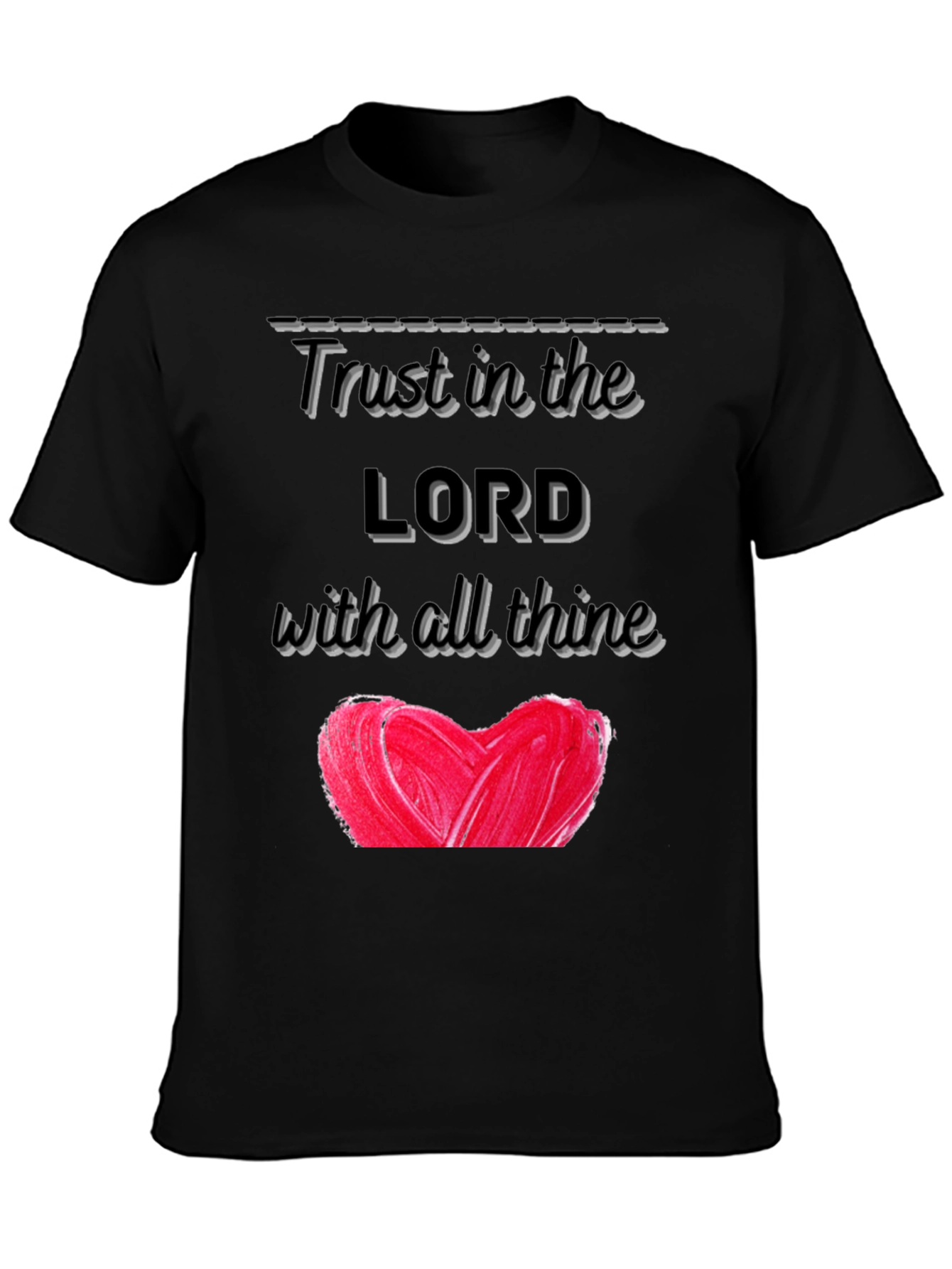 Trust In The Lord Heart Graphic T-Shirt