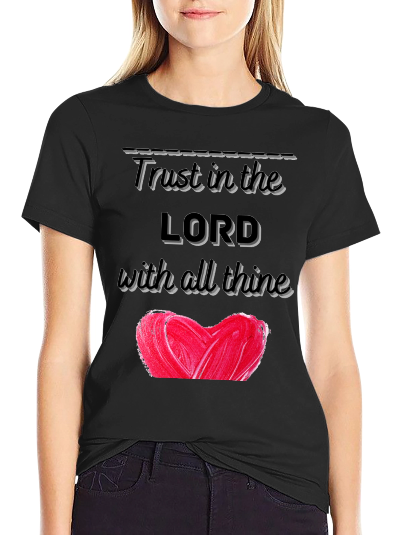 Trust In The Lord Heart Graphic T-Shirt