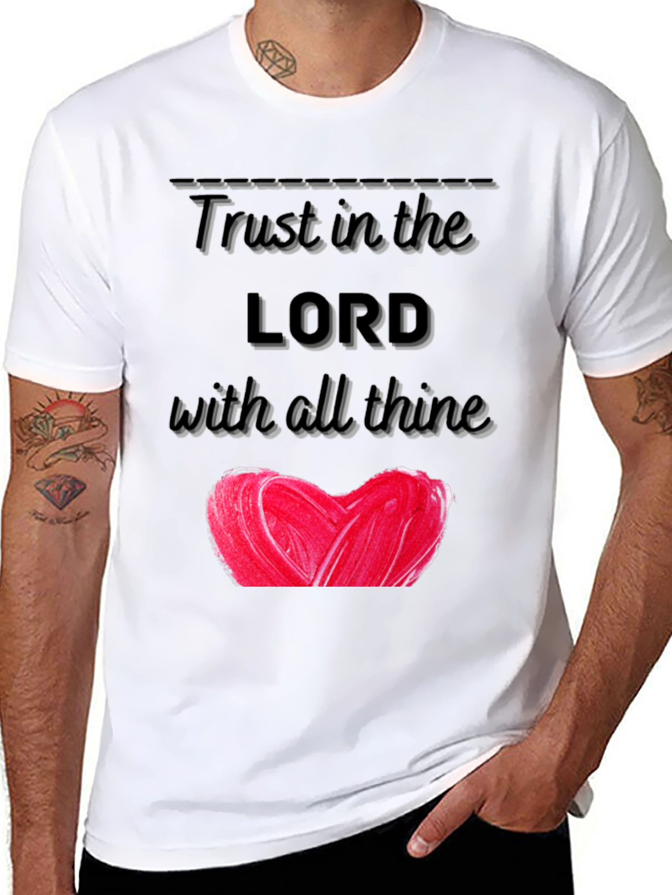 Trust In The Lord Heart Graphic T-Shirt