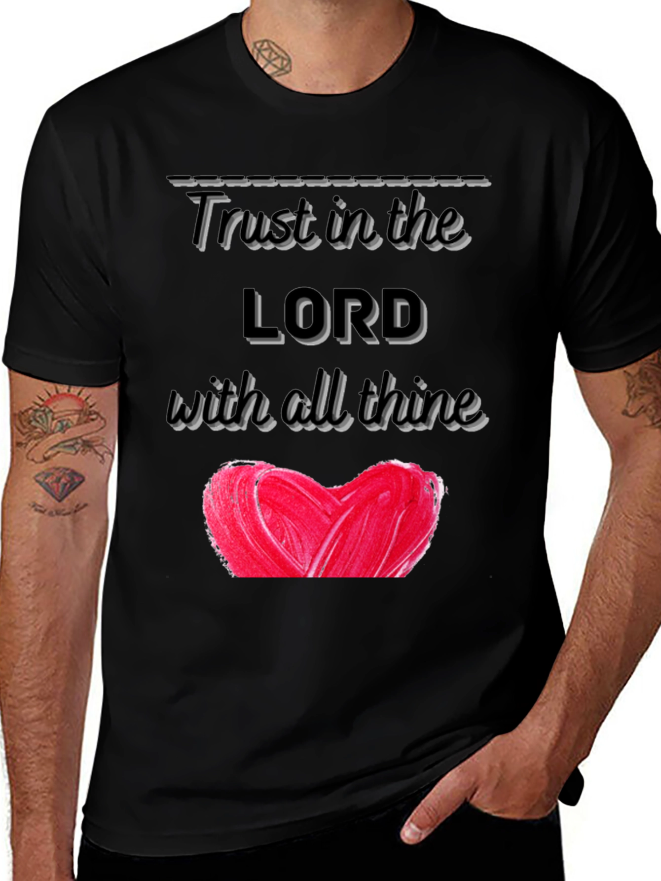 Trust In The Lord Heart Graphic T-Shirt