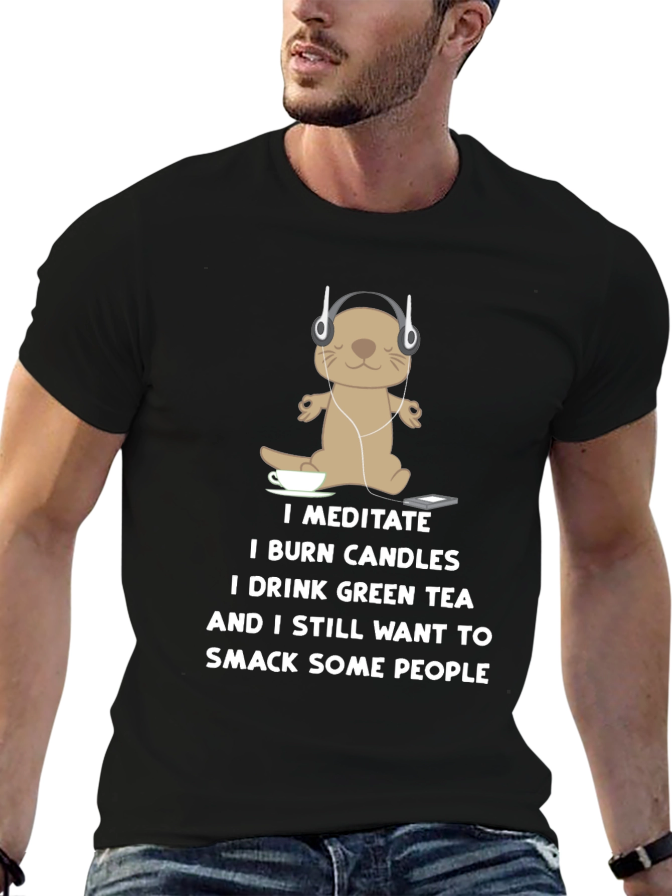Meditate Otter T-Shirt: Funny Yoga Tee