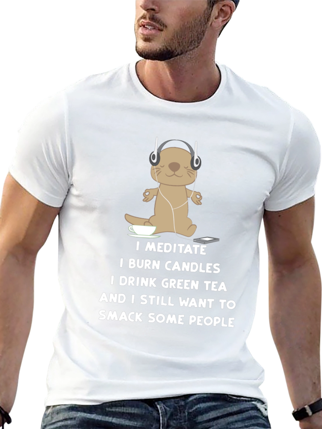Meditate Otter T-Shirt: Funny Yoga Tee