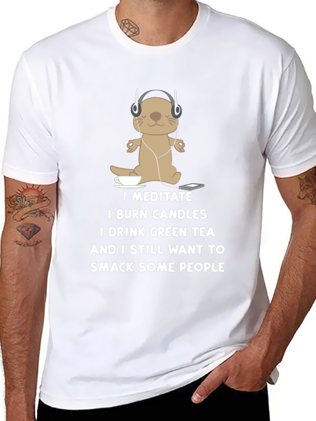 Meditate Otter T-Shirt: Funny Yoga Tee