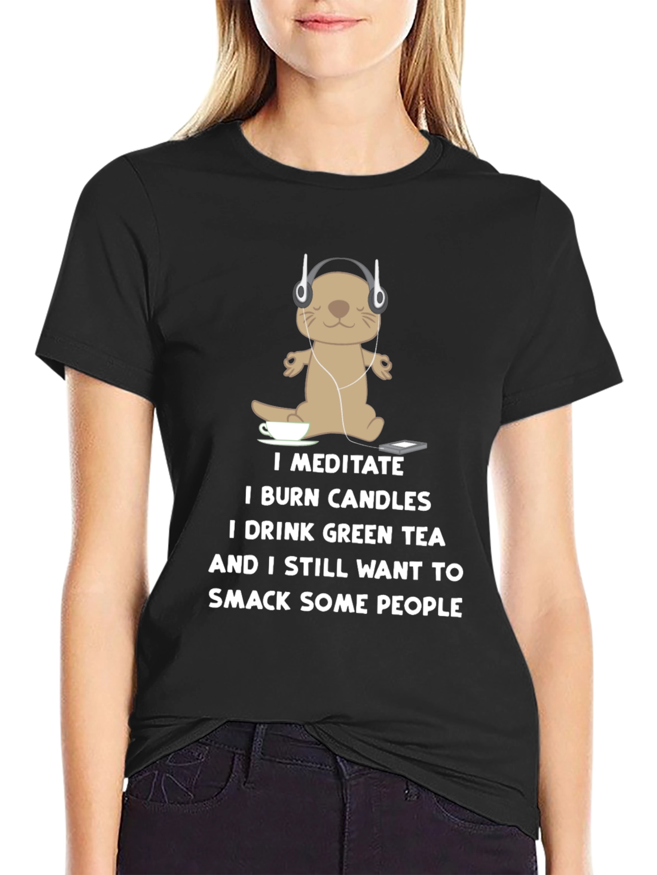 Meditate Otter T-Shirt: Funny Yoga Tee