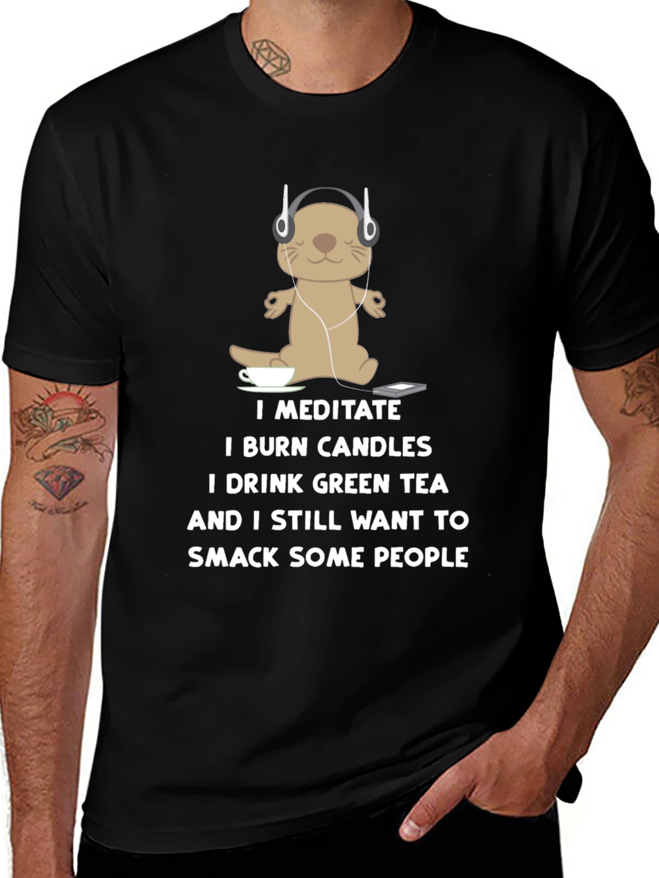 Meditate Otter T-Shirt: Funny Yoga Tee