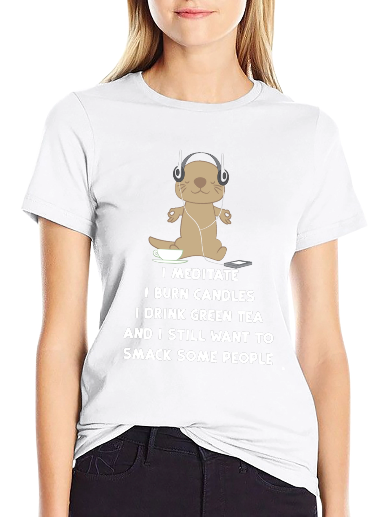 Meditate Otter T-Shirt: Funny Yoga Tee