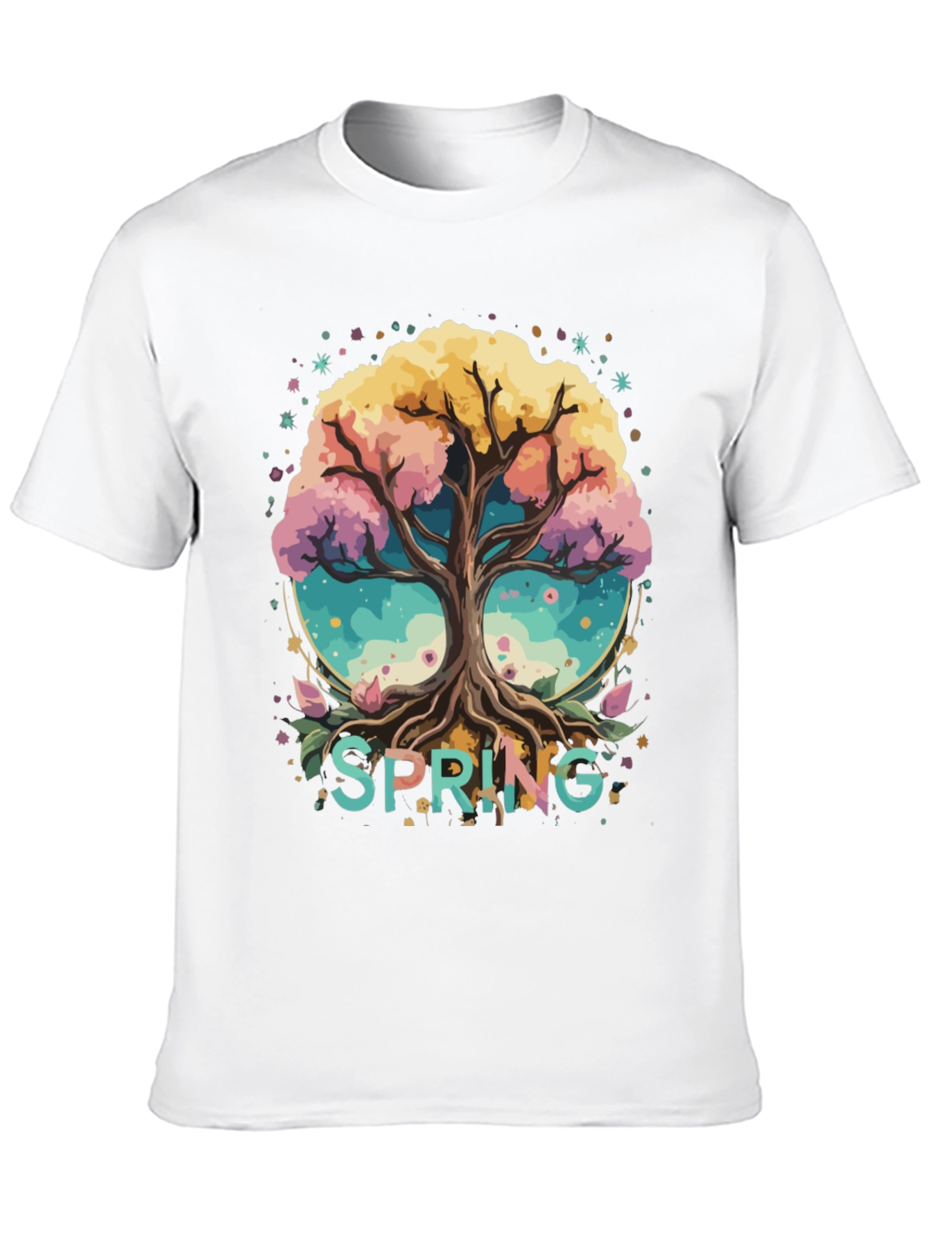 Spring Tree Graphic Tee - Black