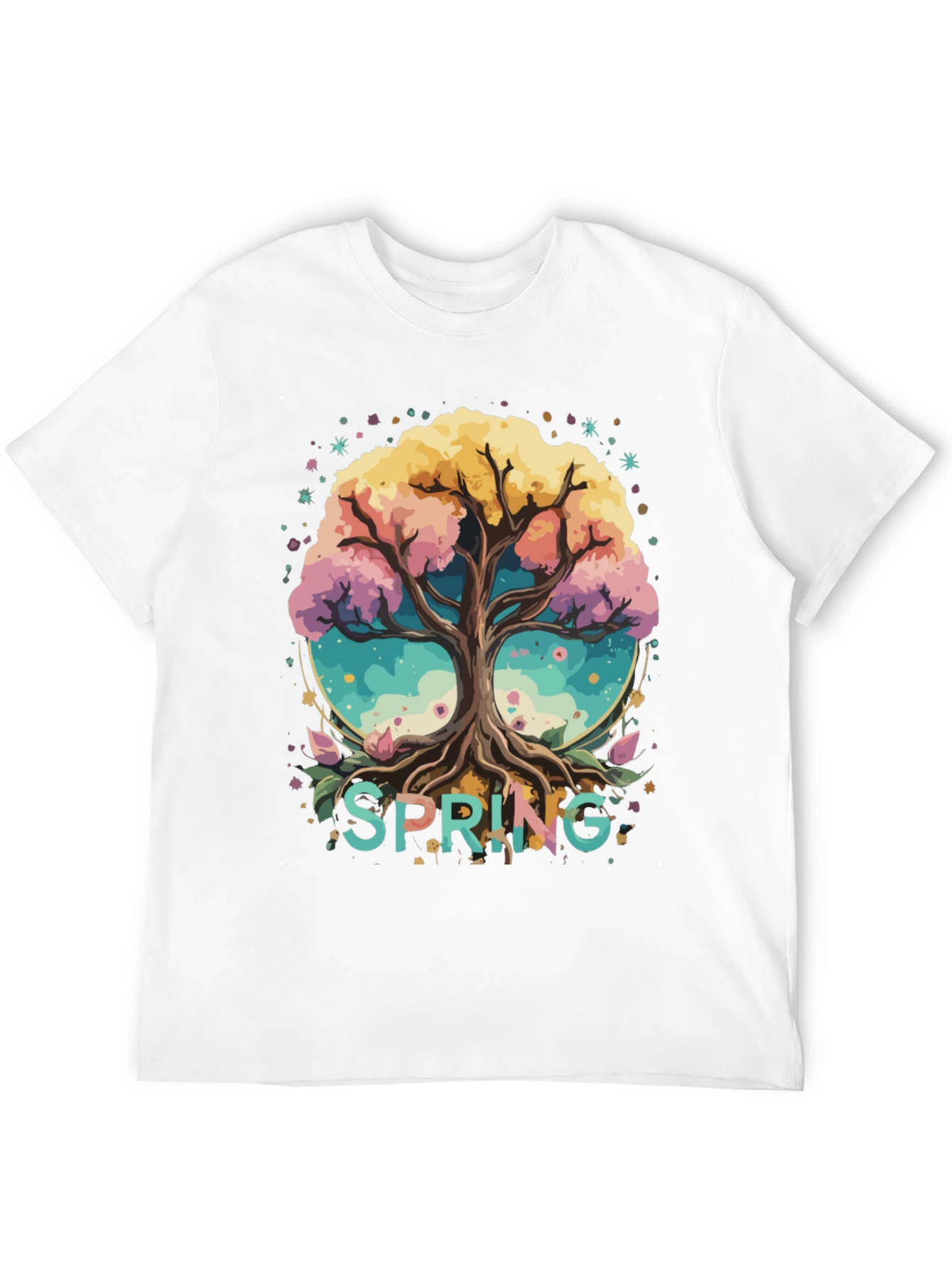 Spring Tree Graphic Tee - Black
