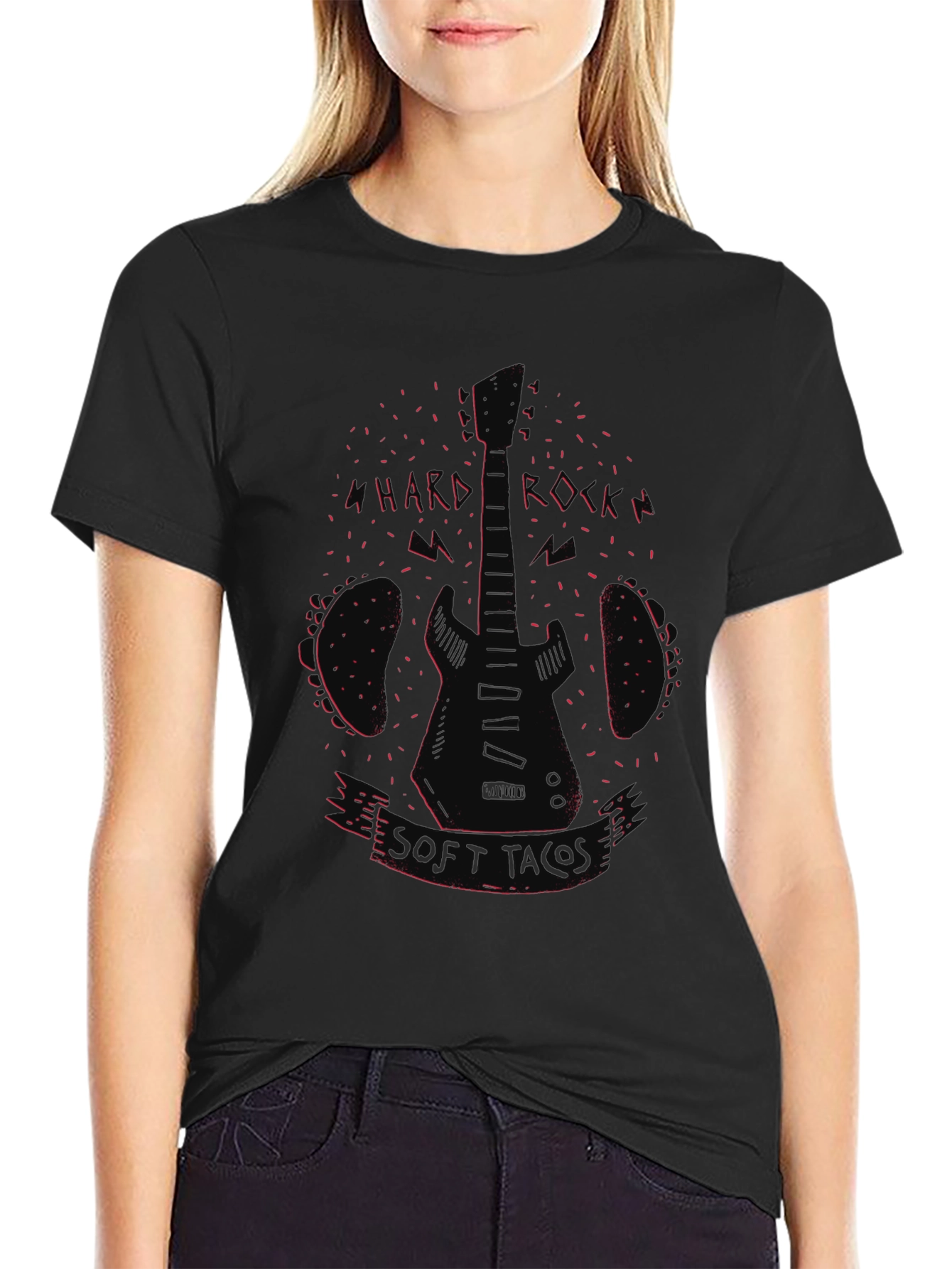 Hard Rocker Soft Touch Black Graphic Tee