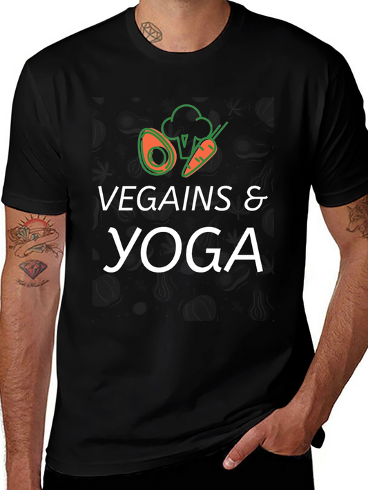 Vegains & Yoga T-Shirt - Black