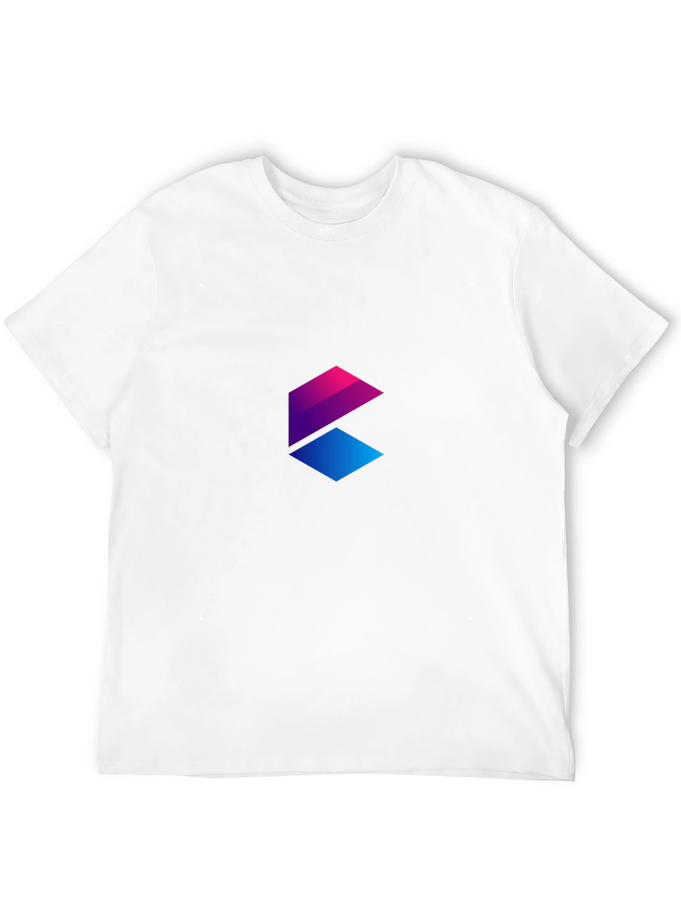 Gradient Geometric Logo Black T-Shirt