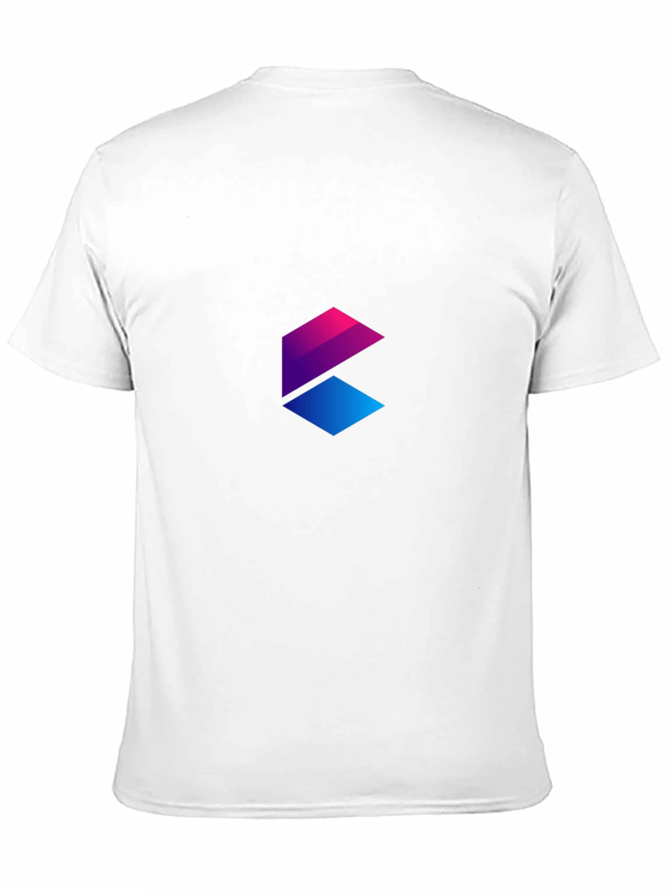 Gradient Geometric Logo Black T-Shirt