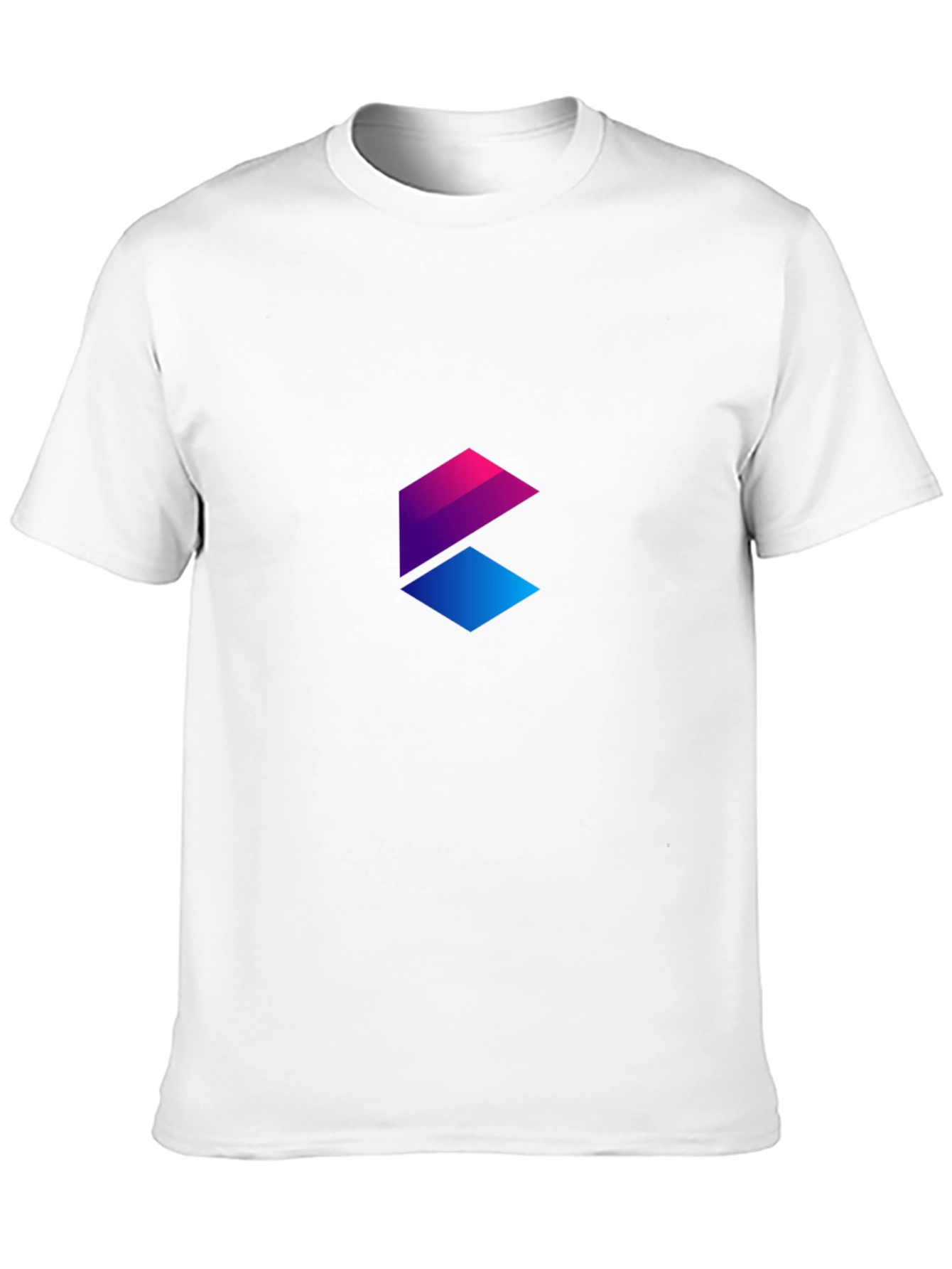 Gradient Geometric Logo Black T-Shirt