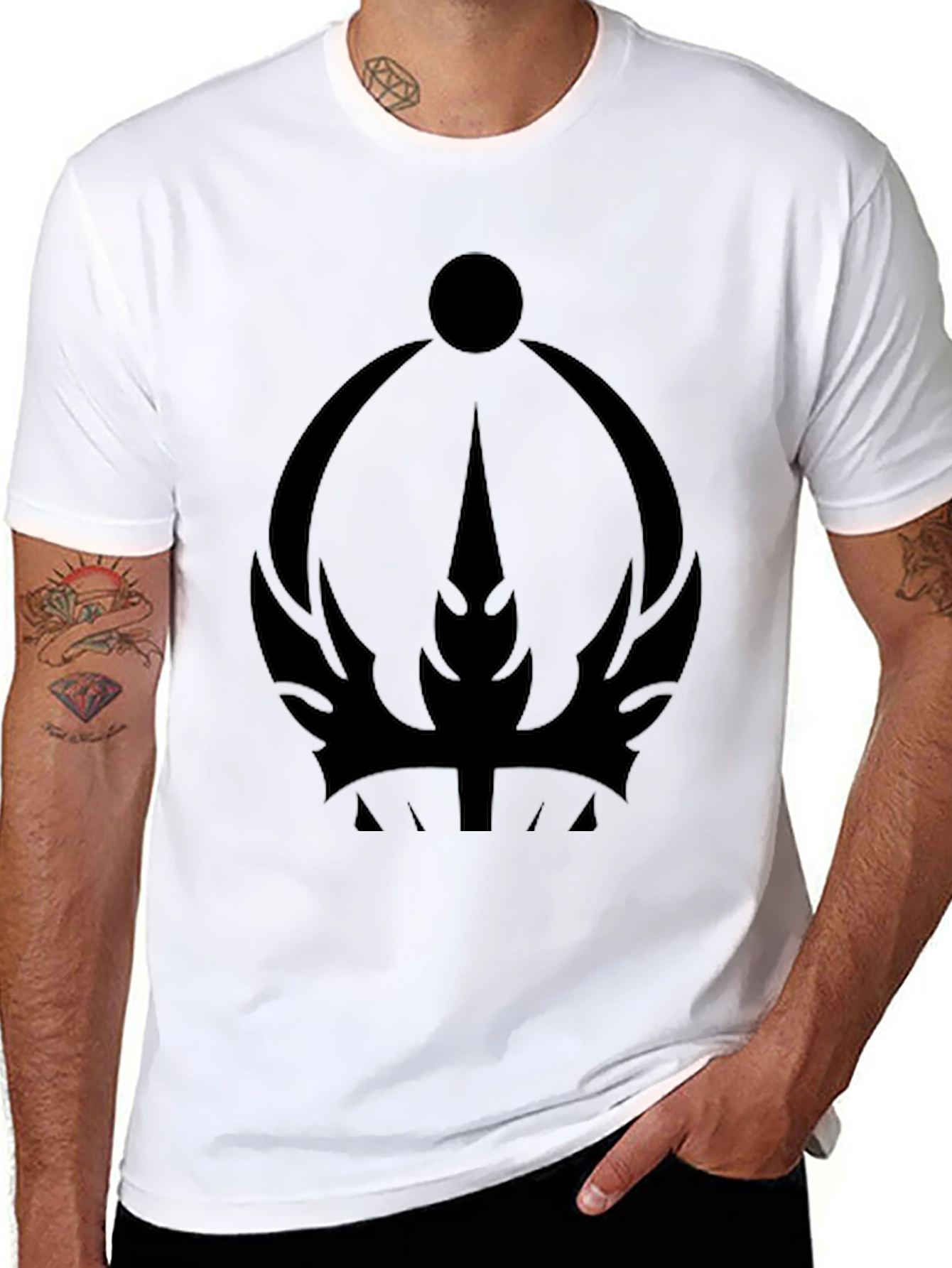 Mystic Crown Graphic Tee - Premium Black T-Shirt