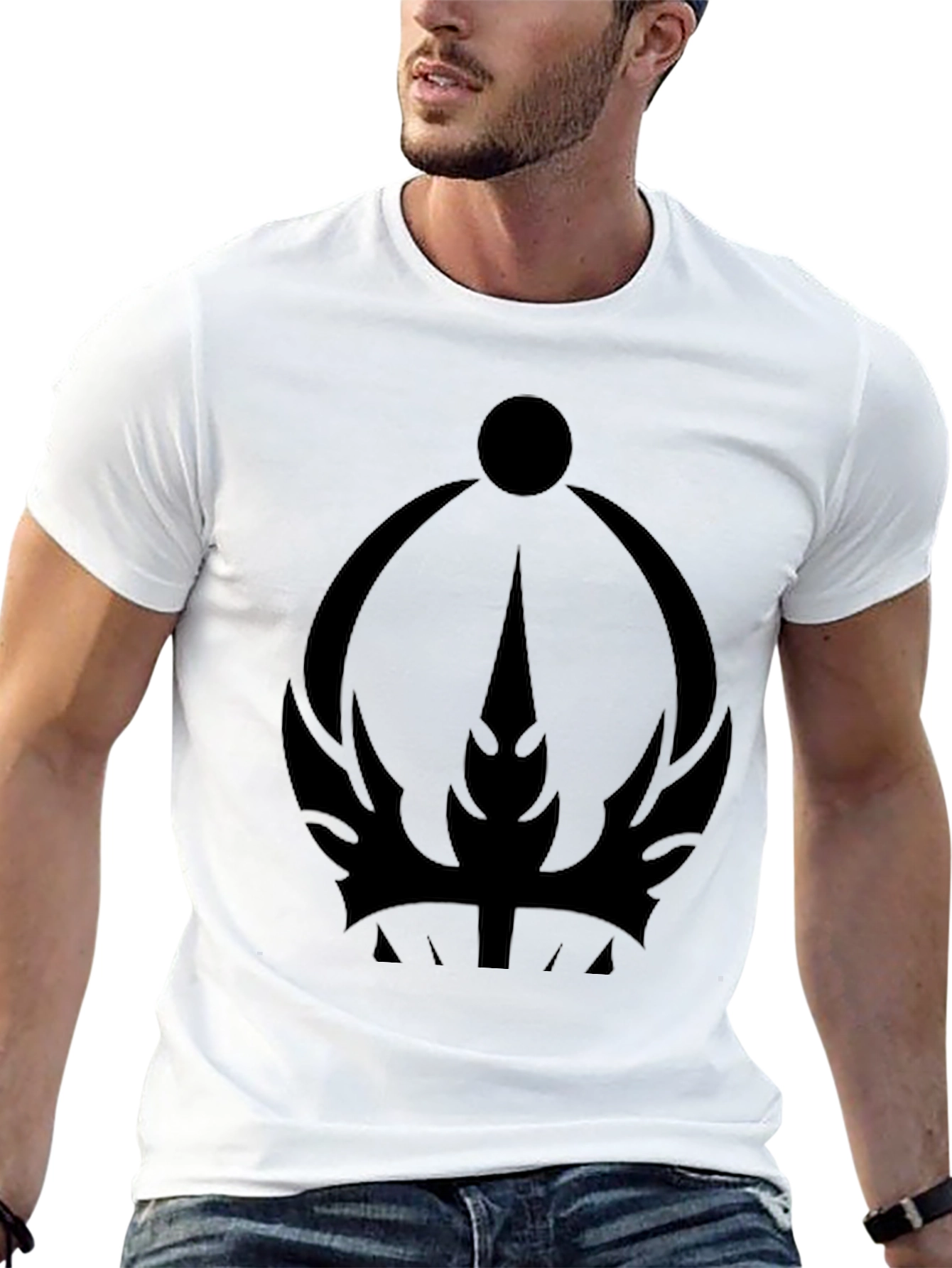 Mystic Crown Graphic Tee - Premium Black T-Shirt