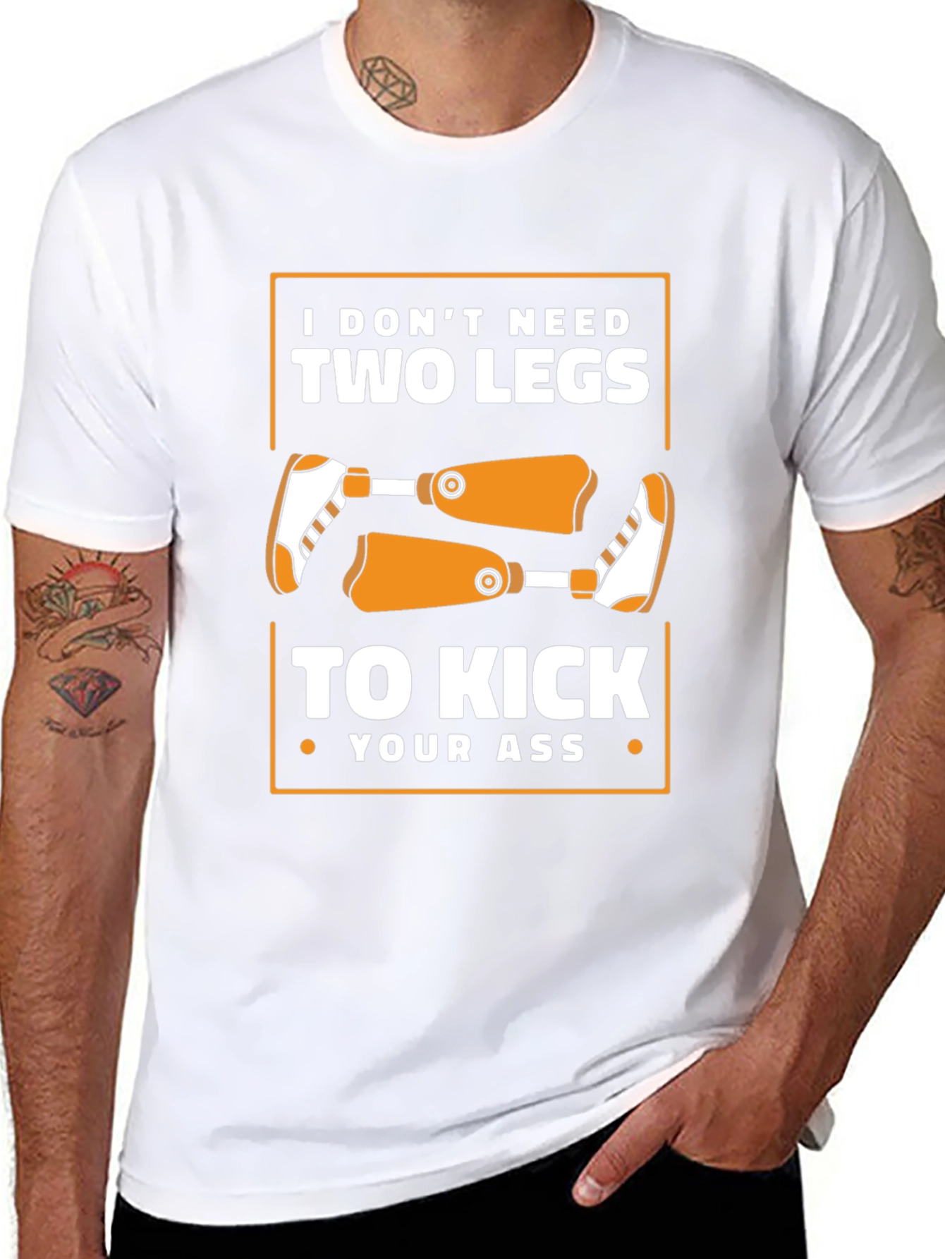 Funny Amputee T-Shirt - Kick Your Ass