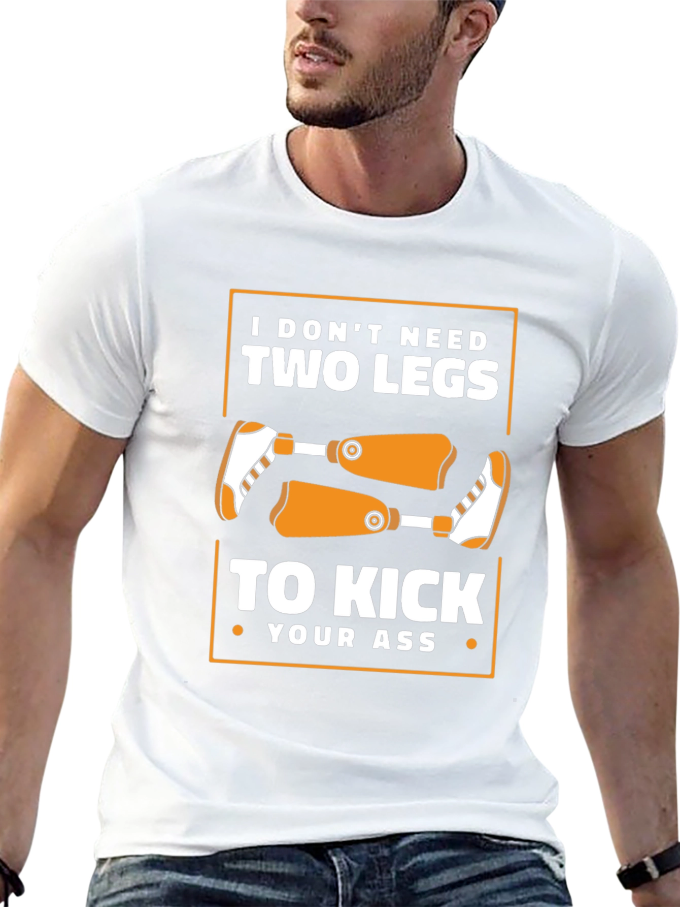 Funny Amputee T-Shirt - Kick Your Ass