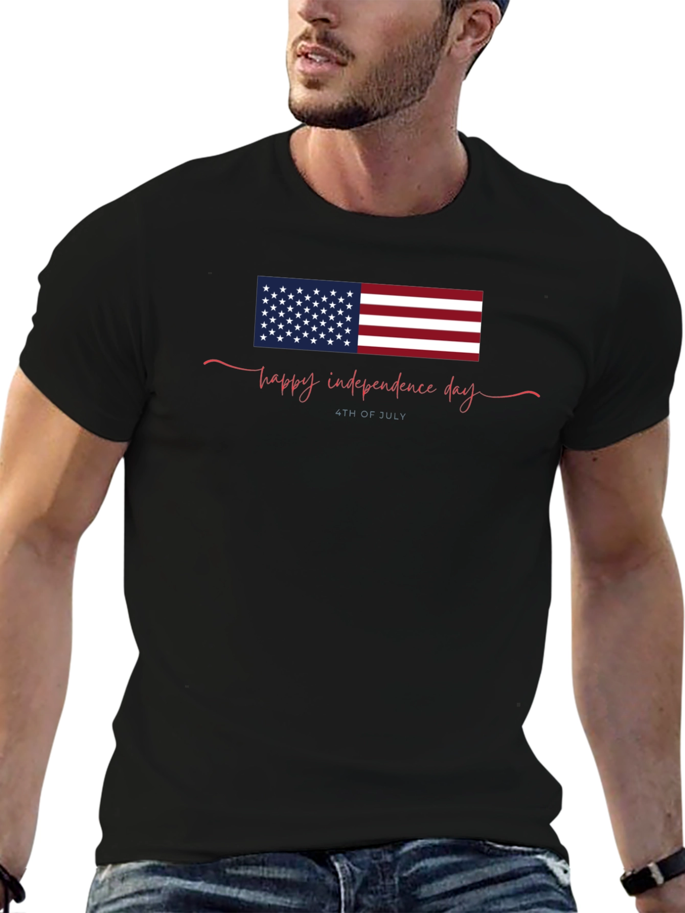 Patriotic Independence Day Graphic T-Shirt
