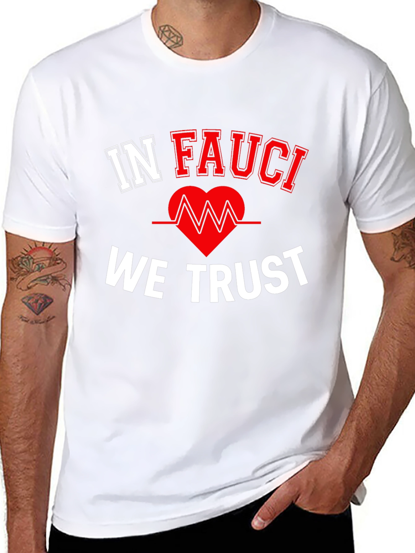 In Fauci We Trust Black T-Shirt