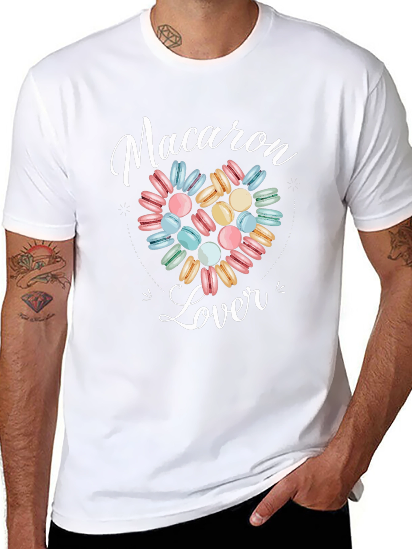 Macaron Lover Graphic Tee - Sweet Treat Shirt