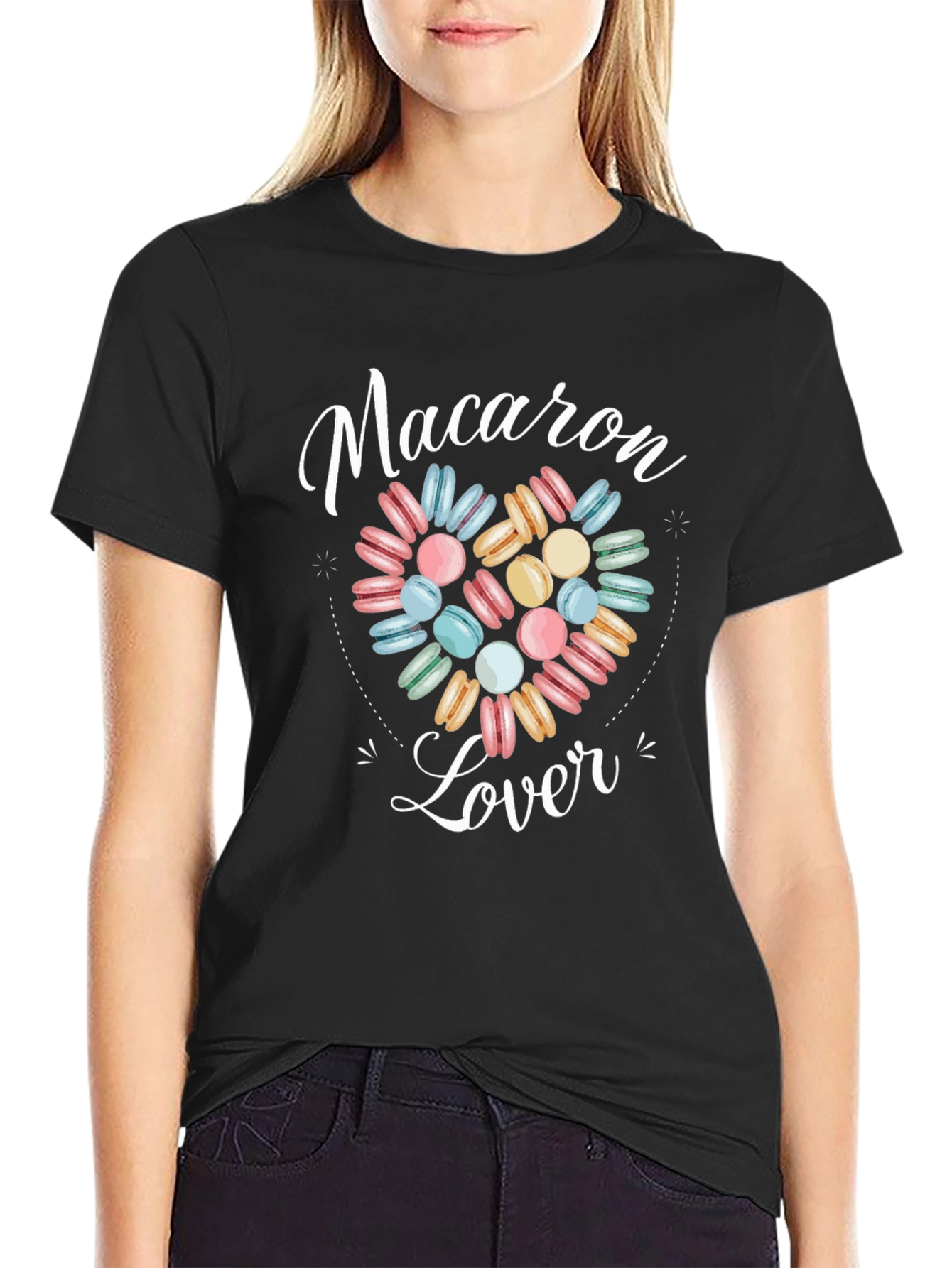 Macaron Lover Graphic Tee - Sweet Treat Shirt