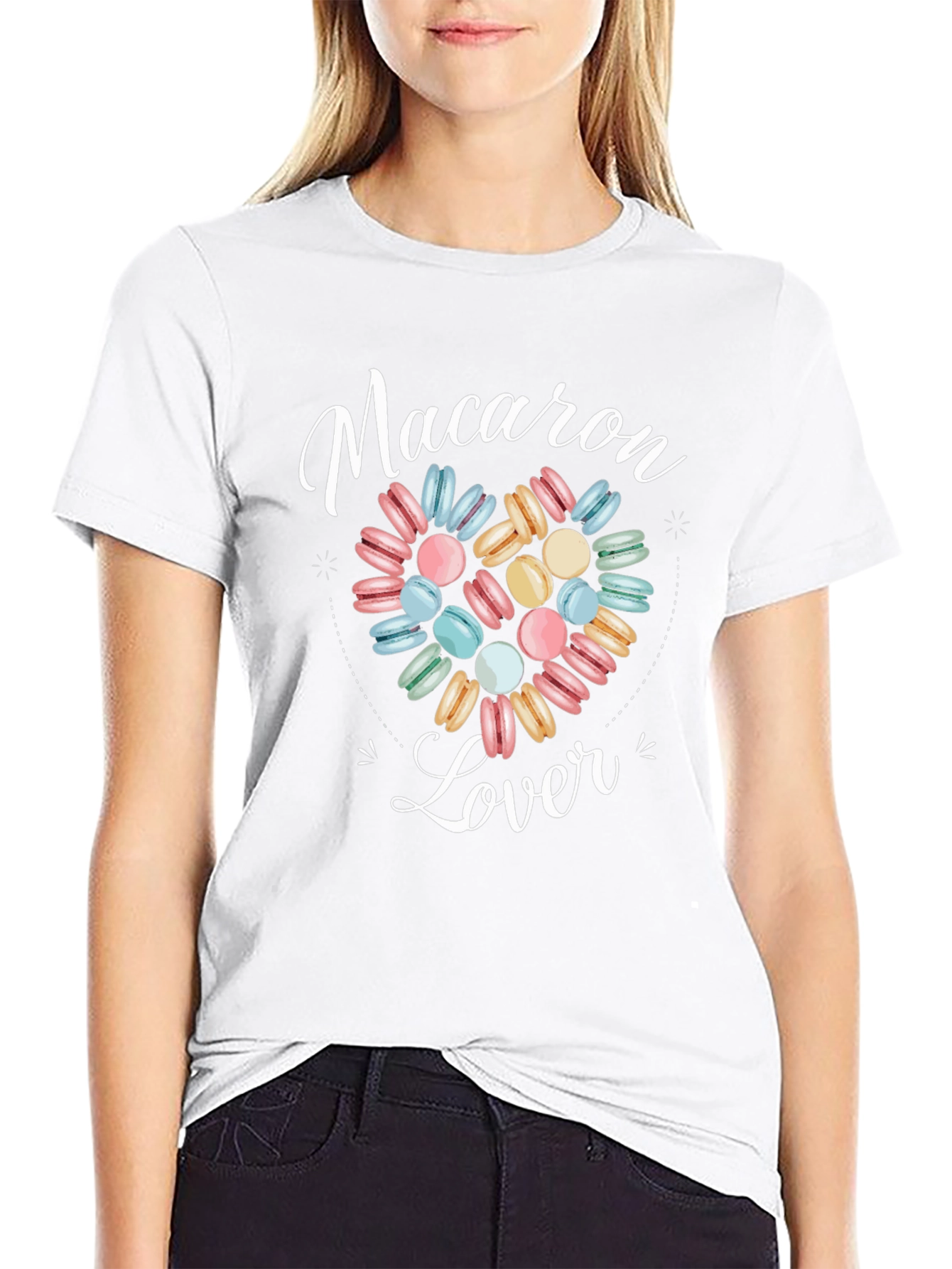 Macaron Lover Graphic Tee - Sweet Treat Shirt