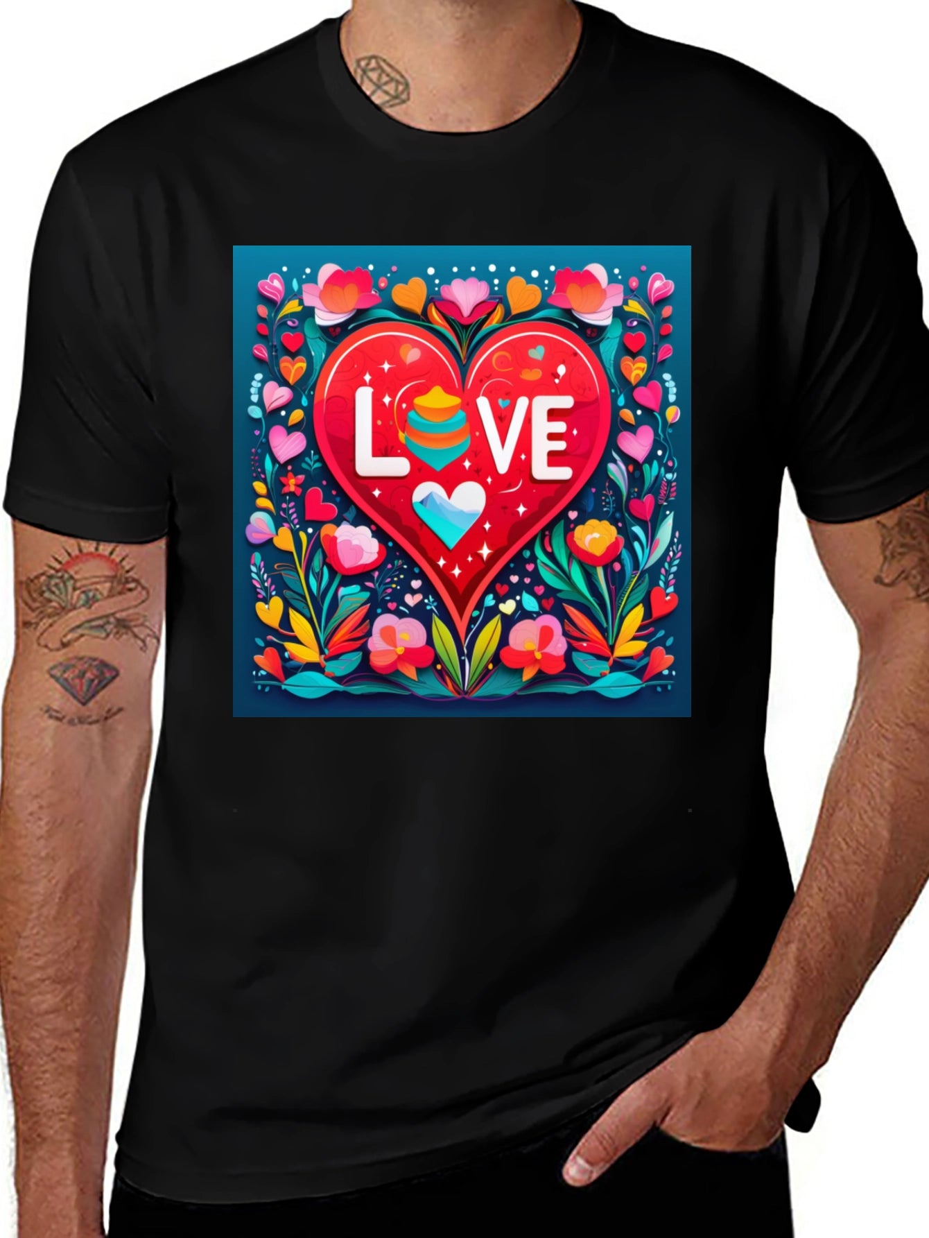 Love Heart Graphic Tee - Stylish Unisex Design