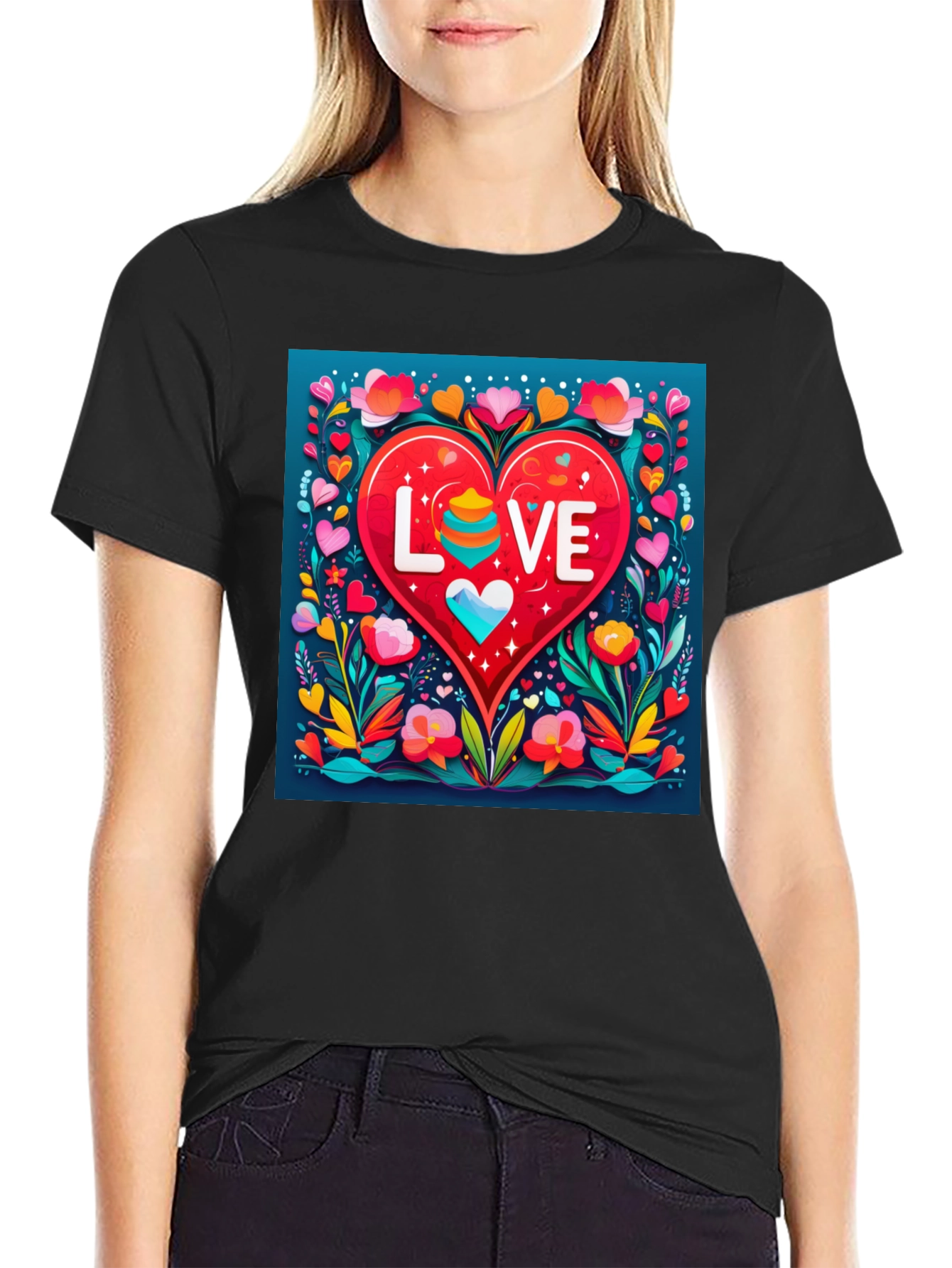 Love Heart Graphic Tee - Stylish Unisex Design