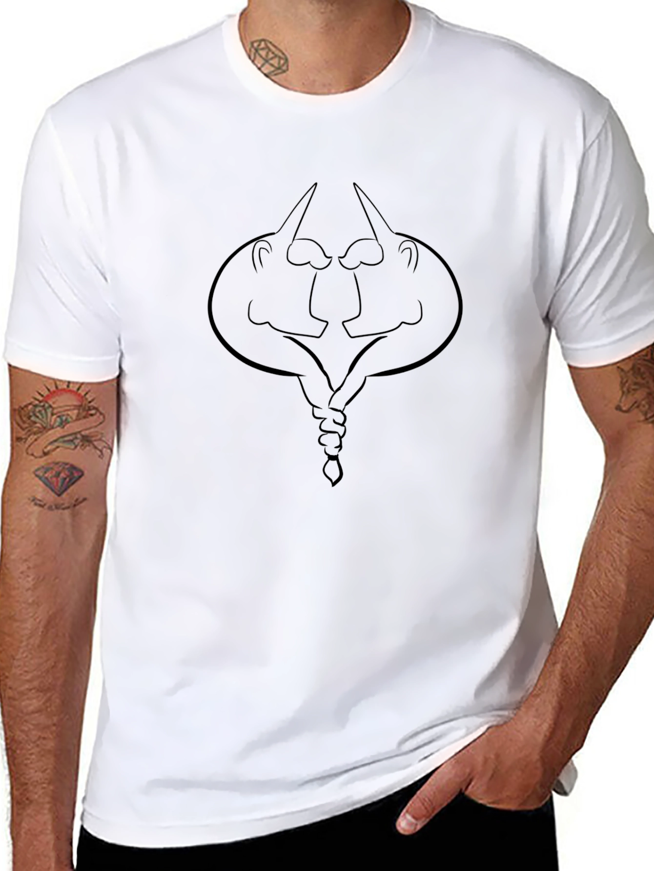 Abstract Line Art T-Shirt