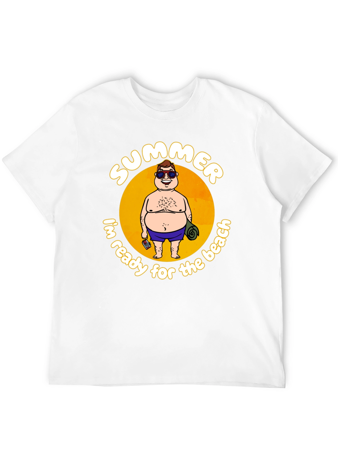 Summer Beach Ready Graphic T-Shirt - Black