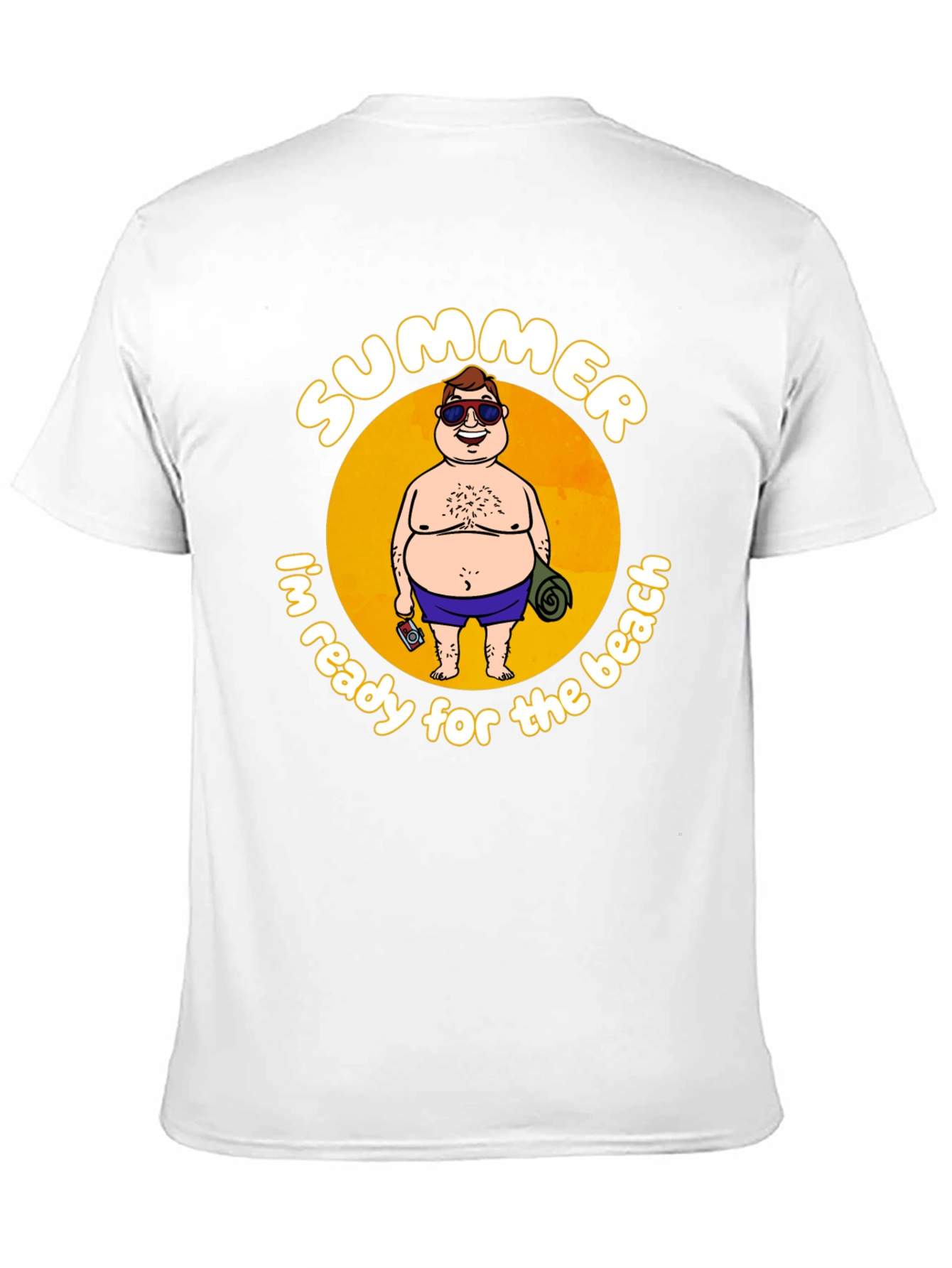 Summer Beach Ready Graphic T-Shirt - Black
