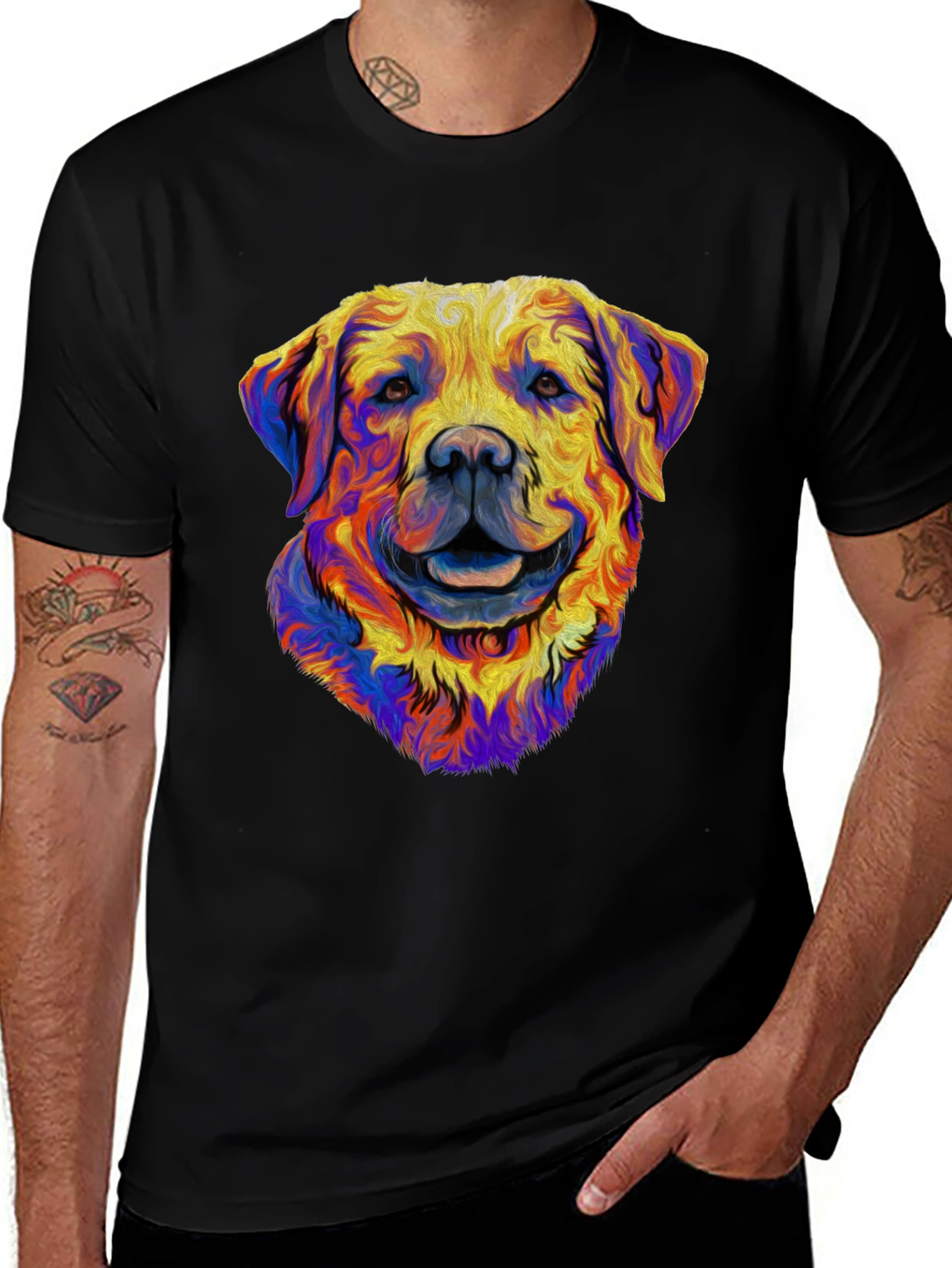 Dog Portrait Graphic T-Shirt