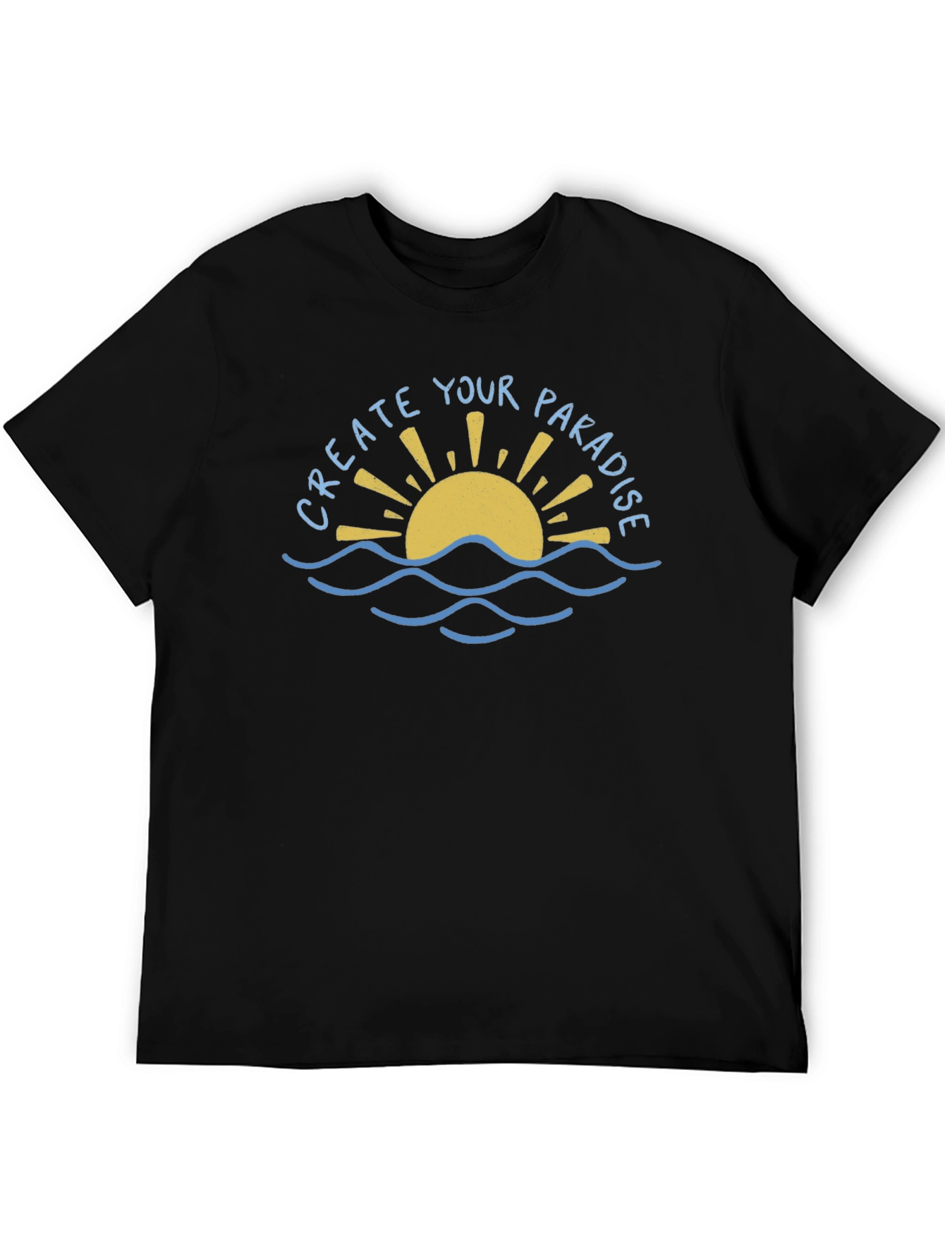 Create Your Paradise Graphic Tee - Black