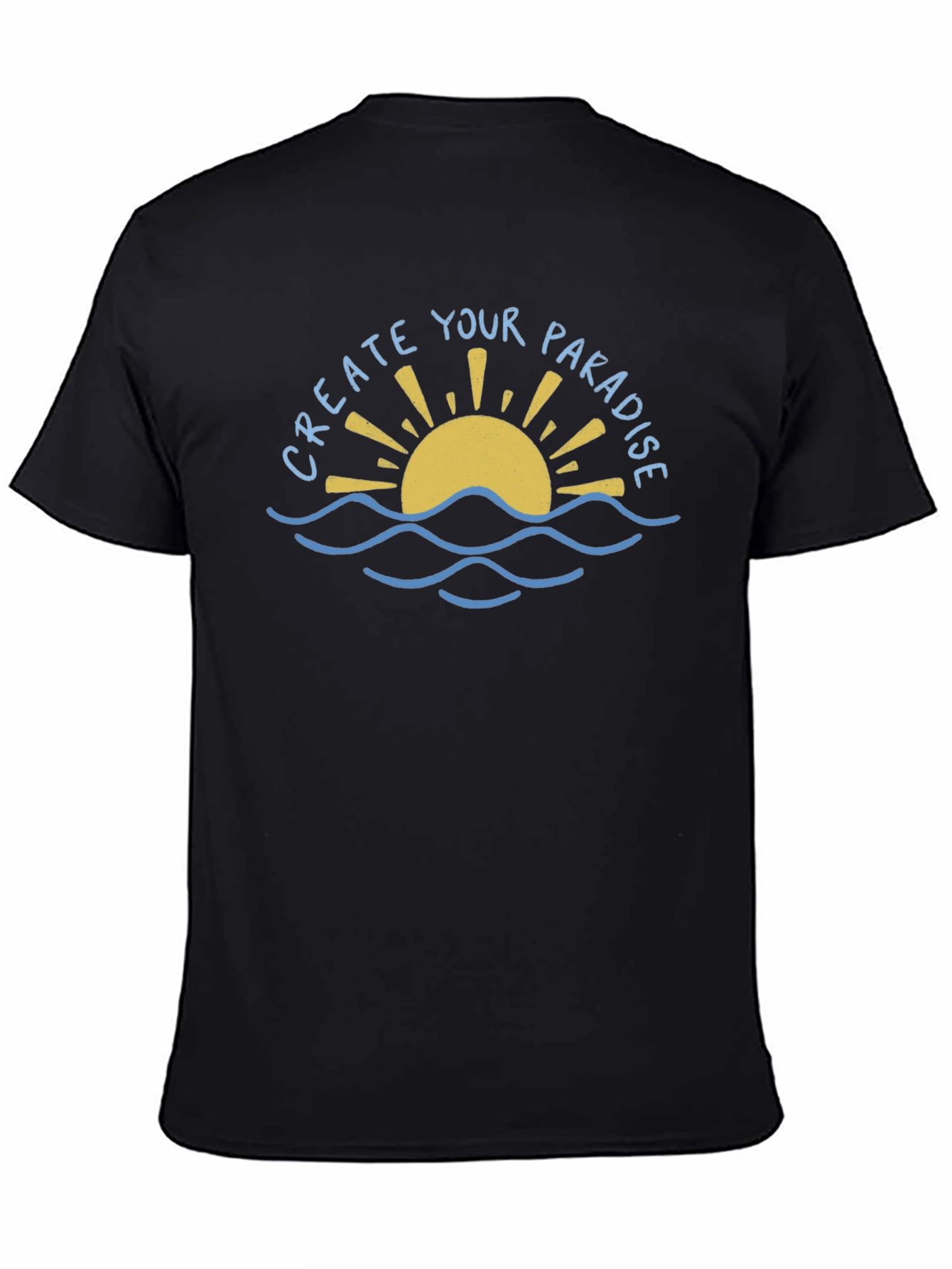 Create Your Paradise Graphic Tee - Black