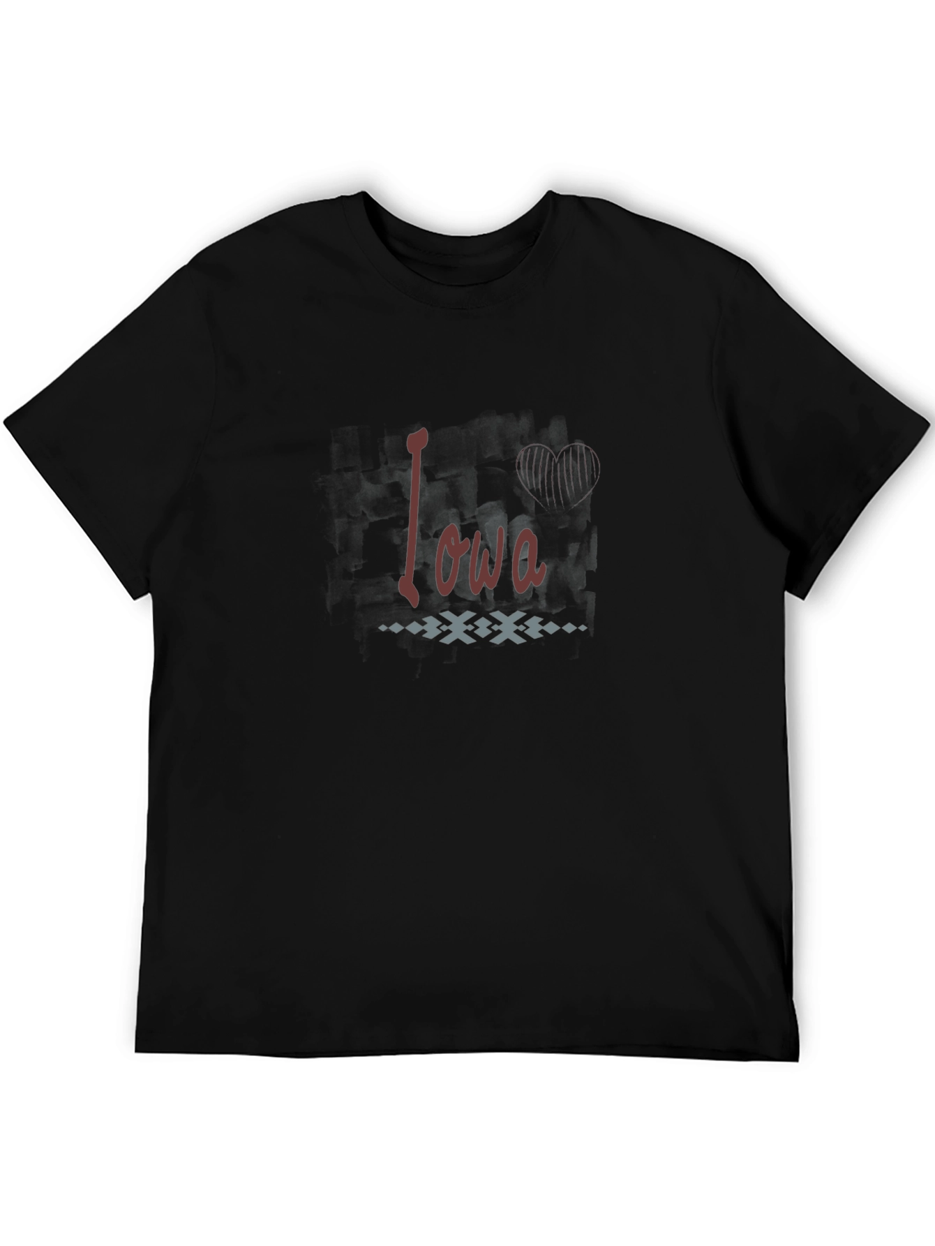 Iowa Graphic Print Black Tee