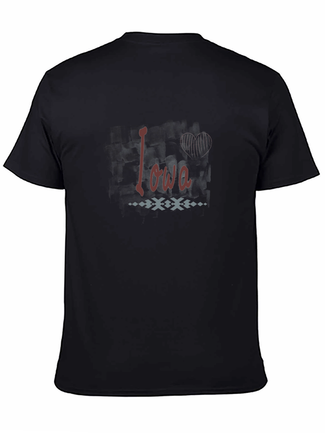 Iowa Graphic Print Black Tee