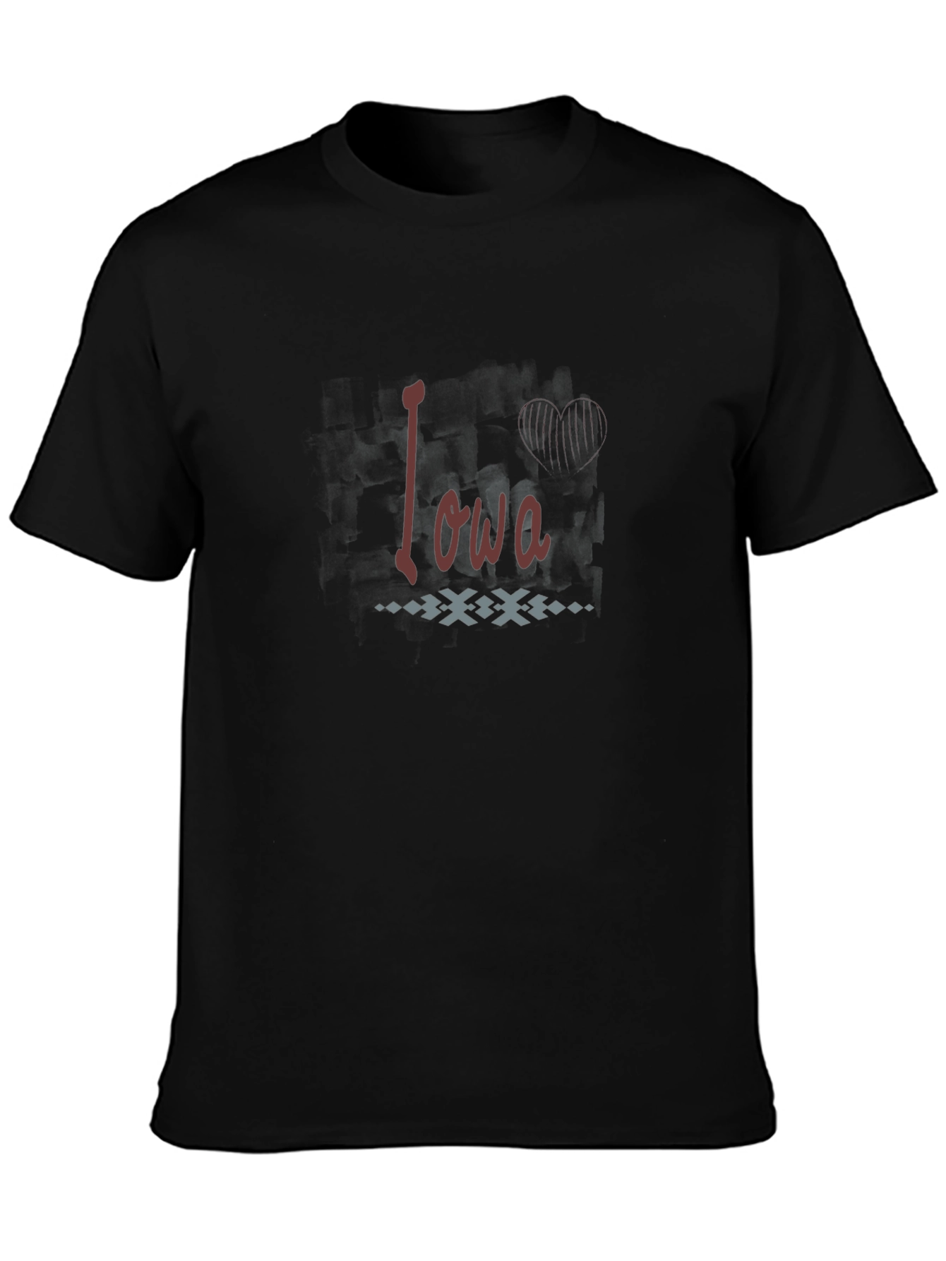 Iowa Graphic Print Black Tee