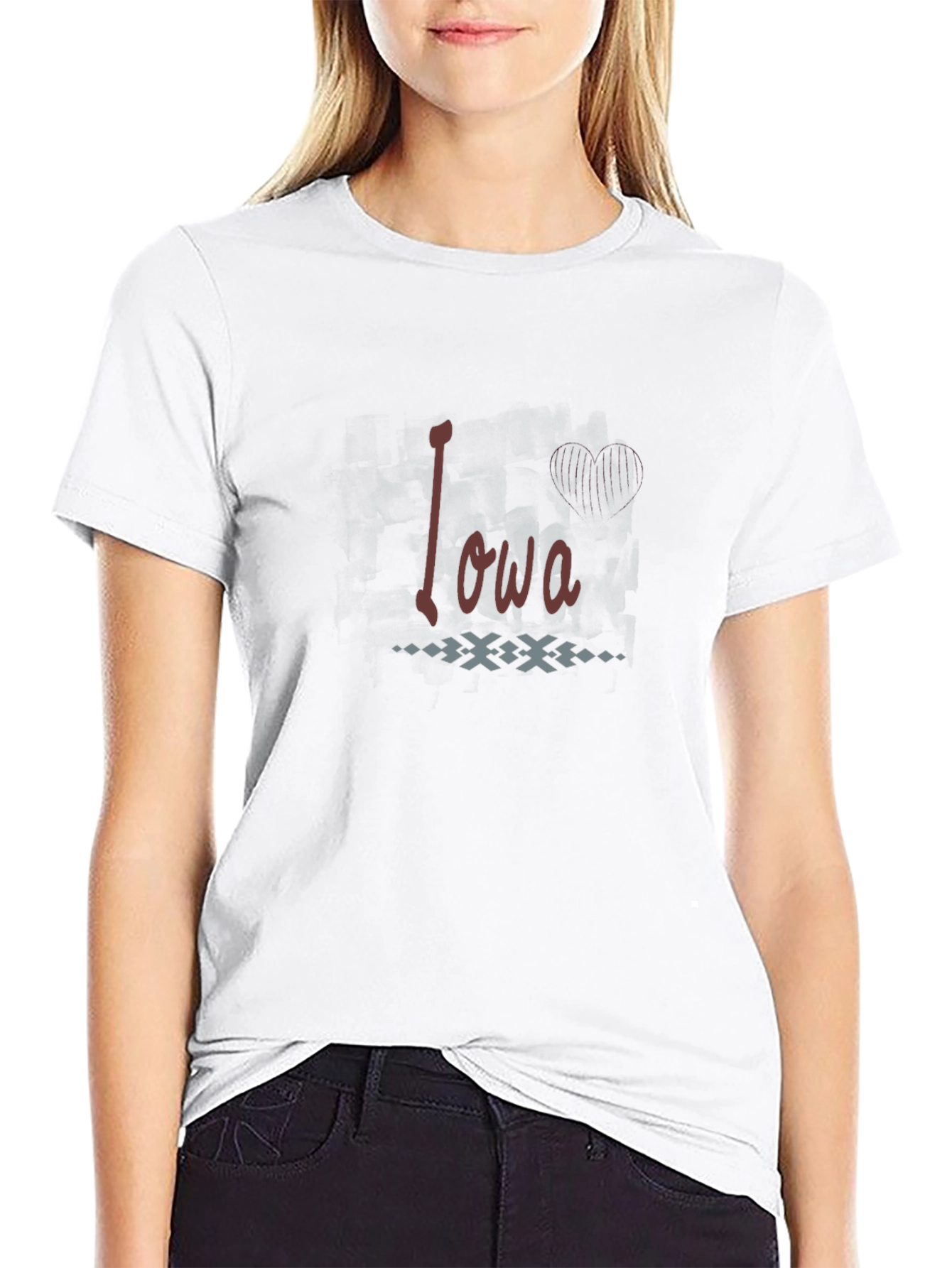 Iowa Graphic Print Black Tee