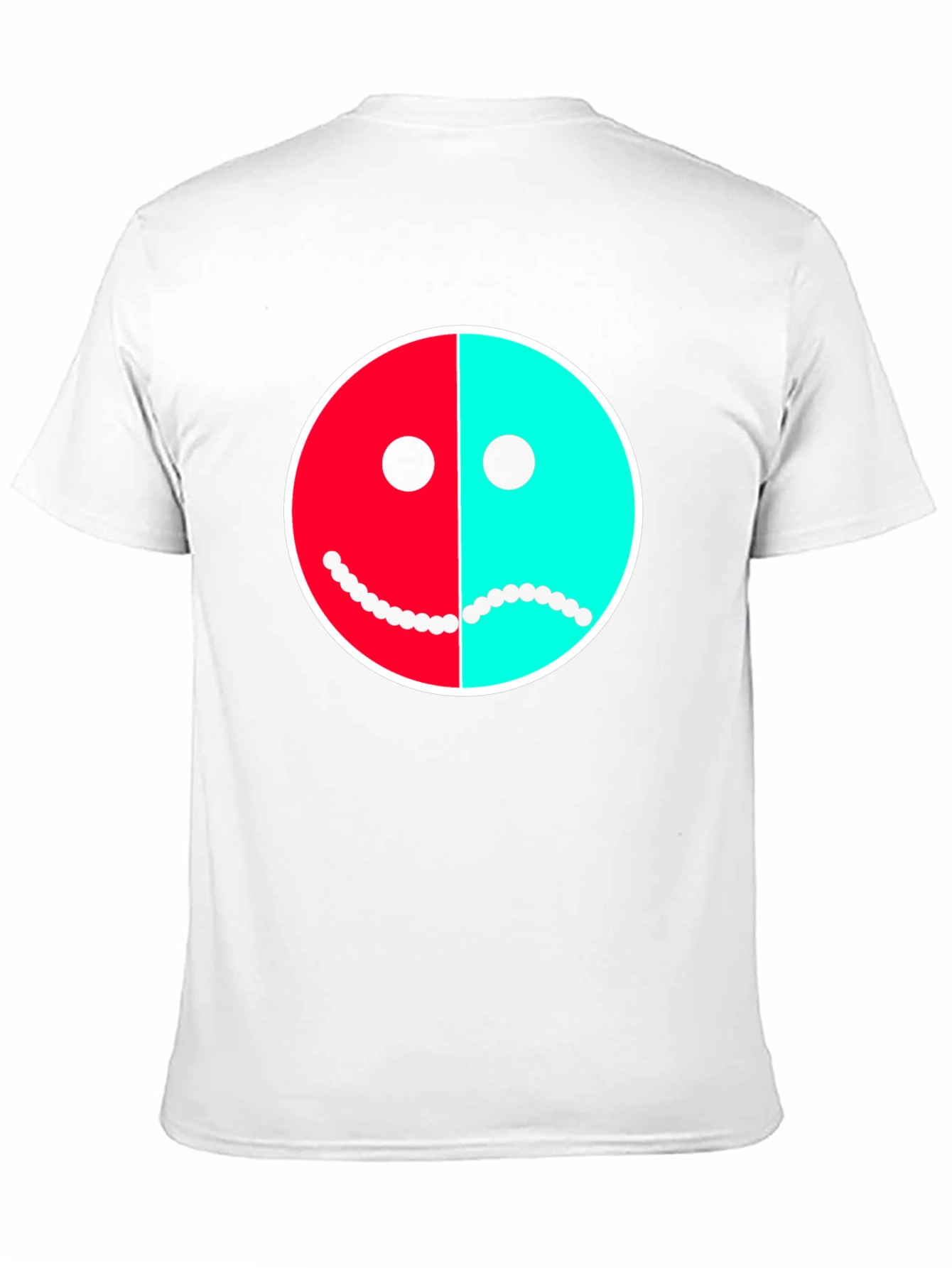 Two-Faced Graphic Tee - Happy Sad Face