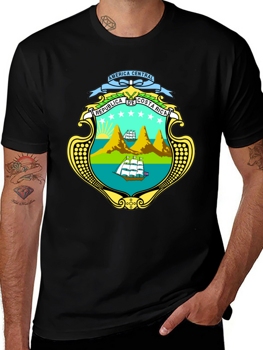 Costa Rica Emblem Black T-Shirt