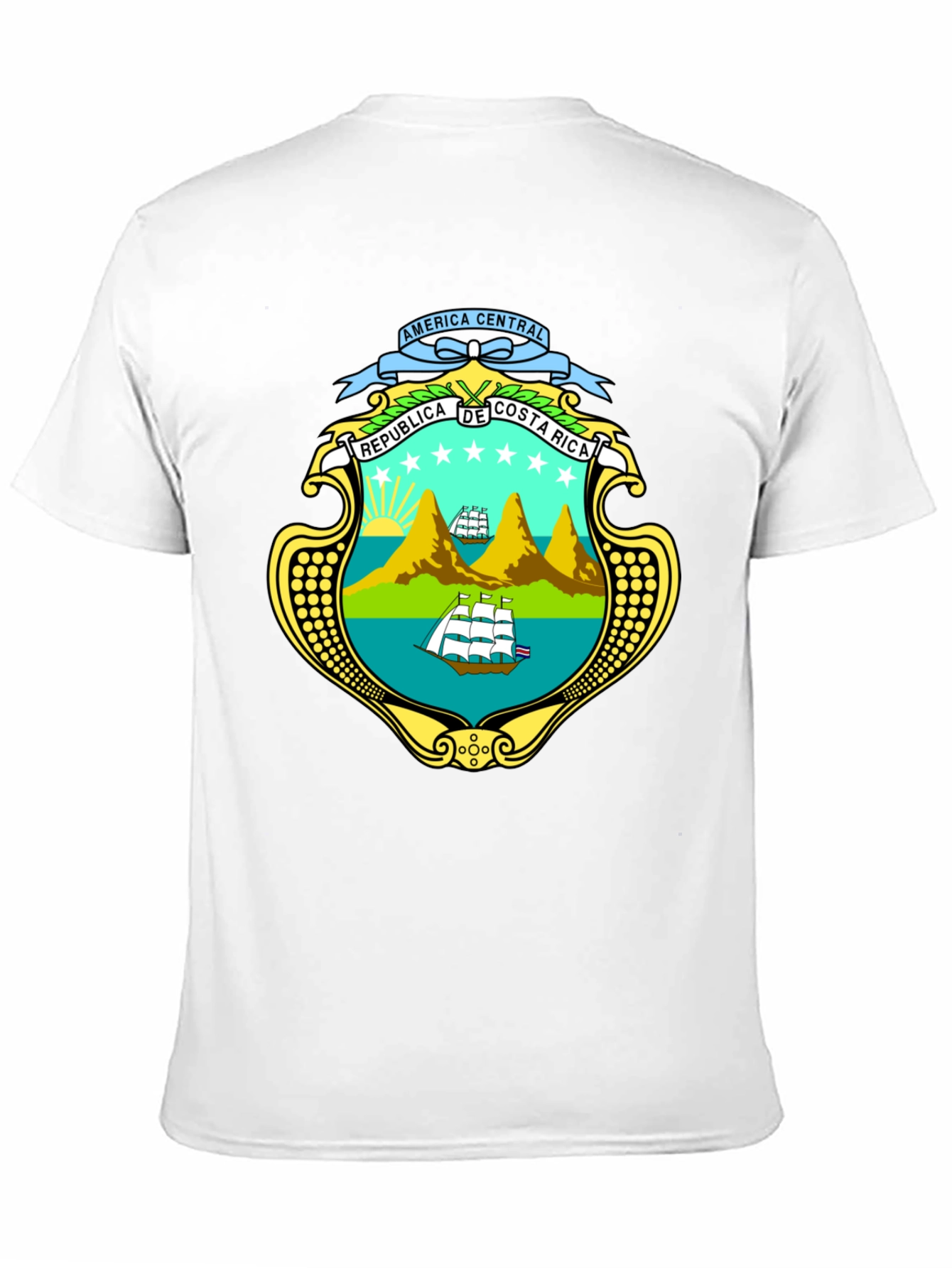Costa Rica Emblem Black T-Shirt