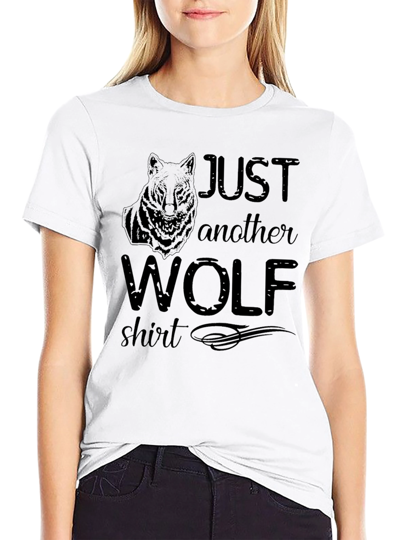 Just Another Wolf Shirt - Black Graphic Tee